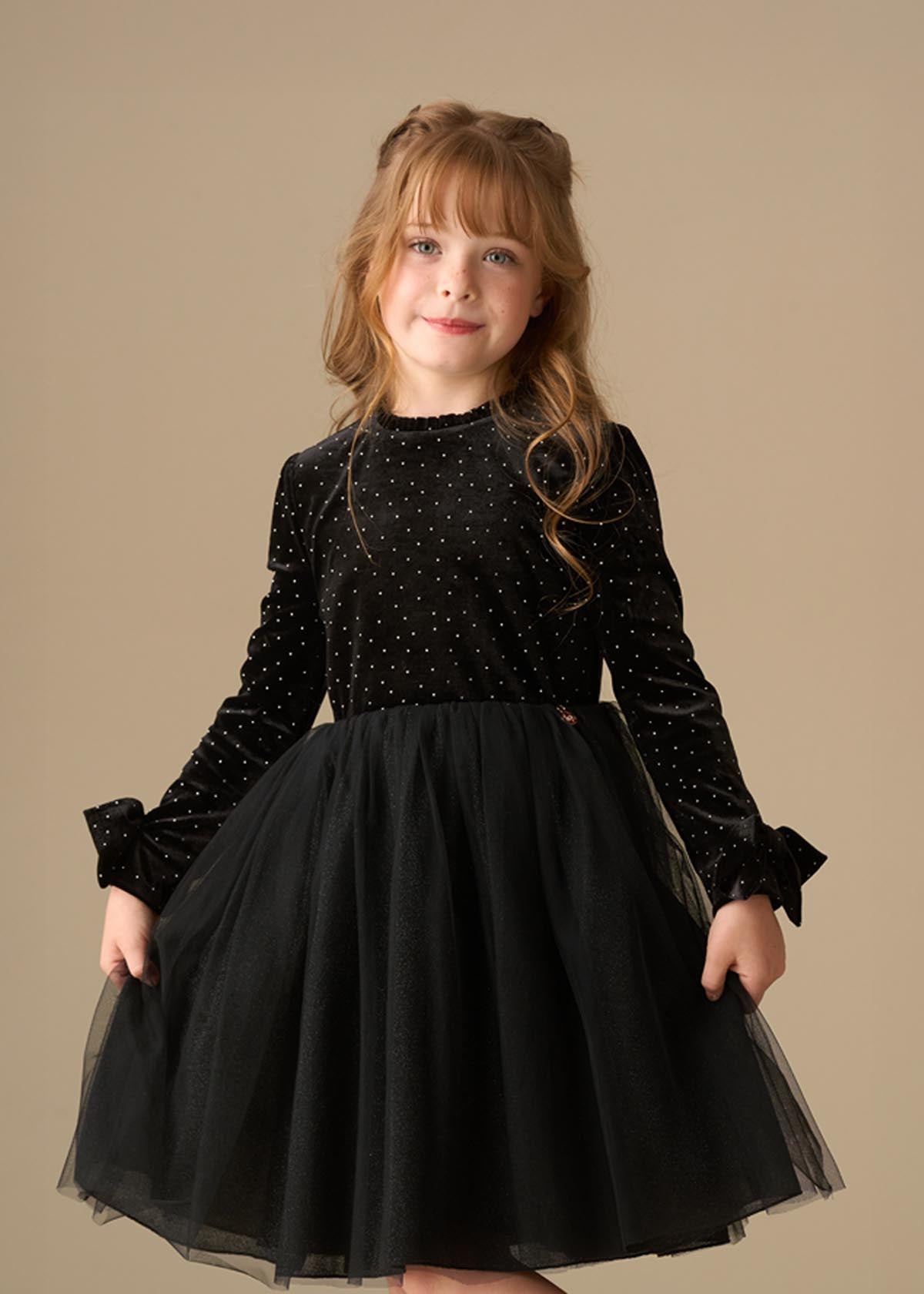 Girl Velvet Tulle Dress