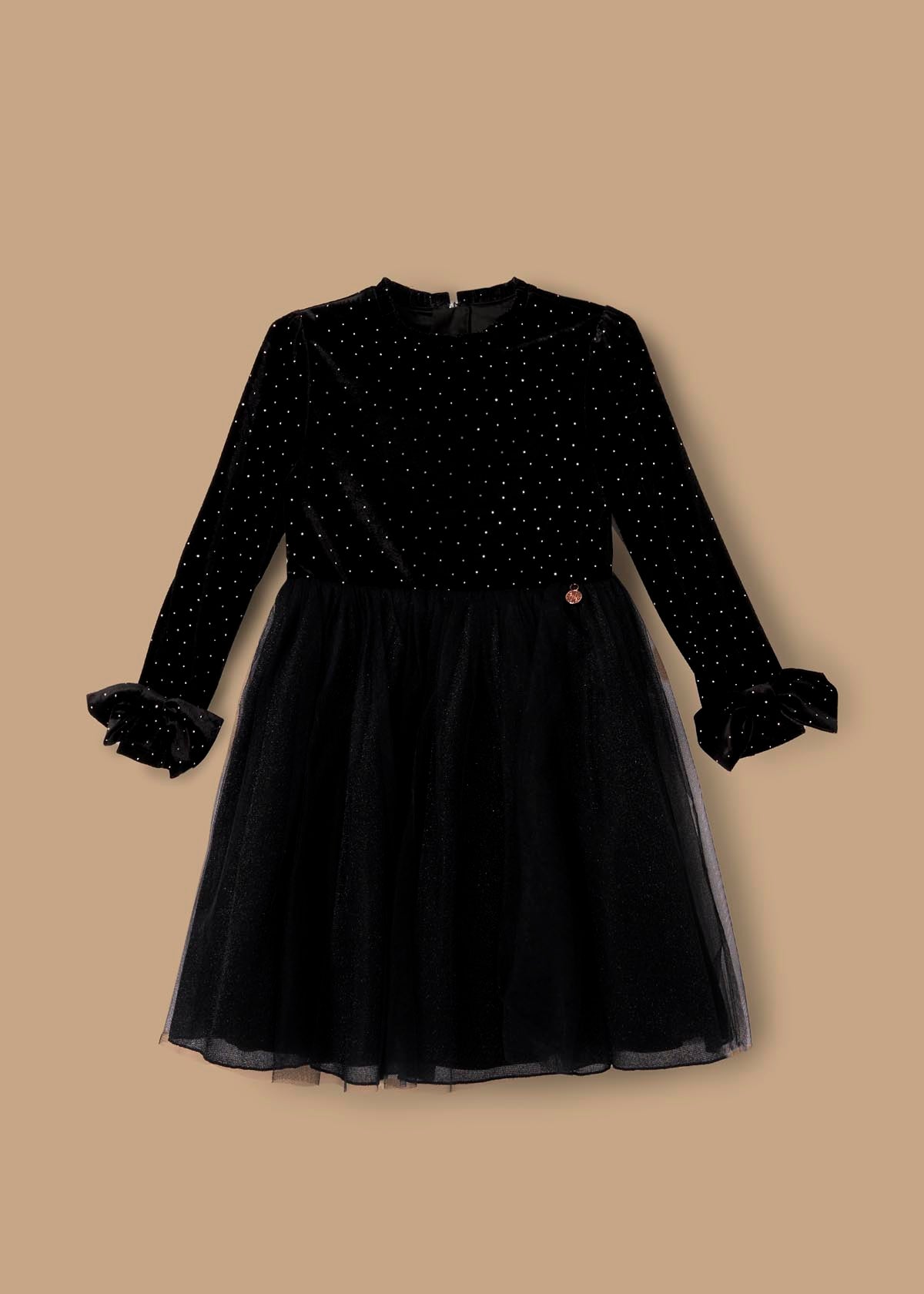 red girl velvet tulle dress