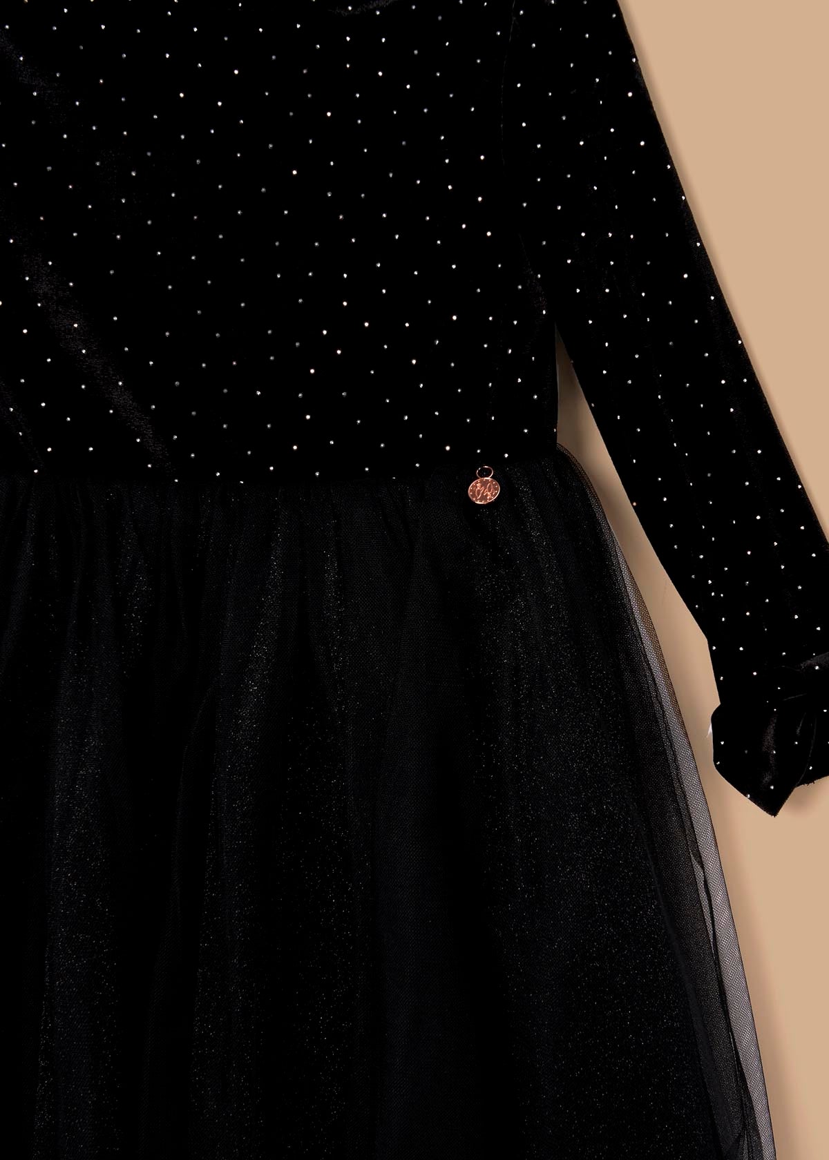 casual girl velvet tulle dress