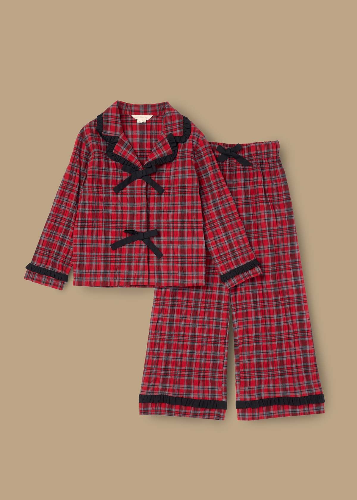 buy girl check pjs red