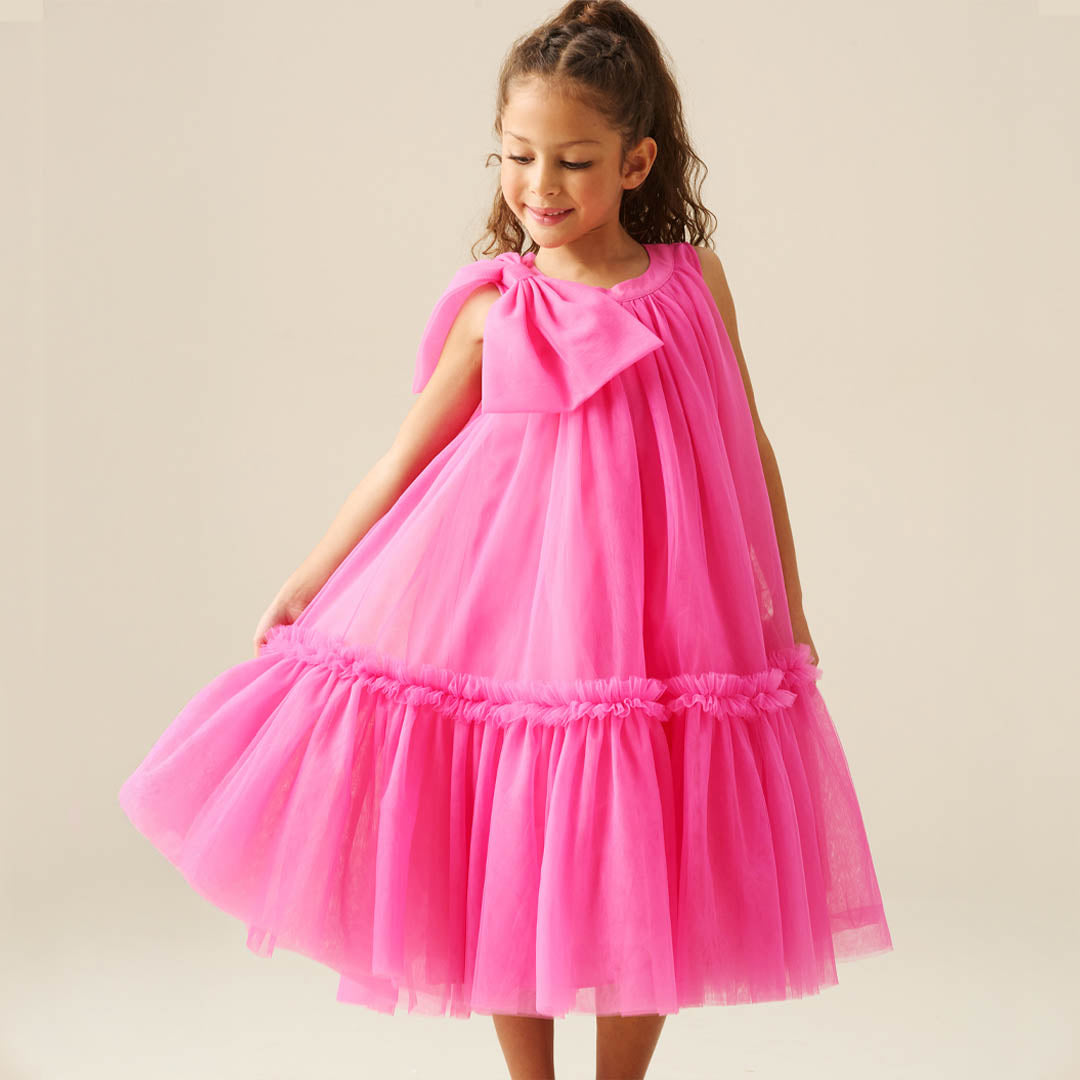 Talullah Bow Shoulder Tulle Dress