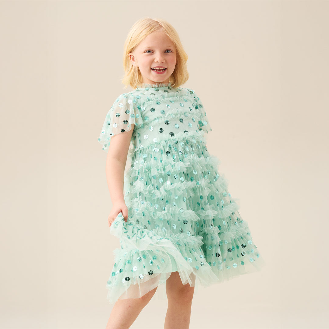 Bea Mesh Frill Dress