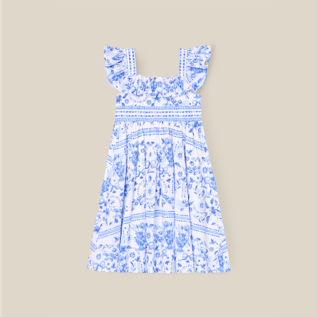 Ellery Print Ruffle Sleeve Dress