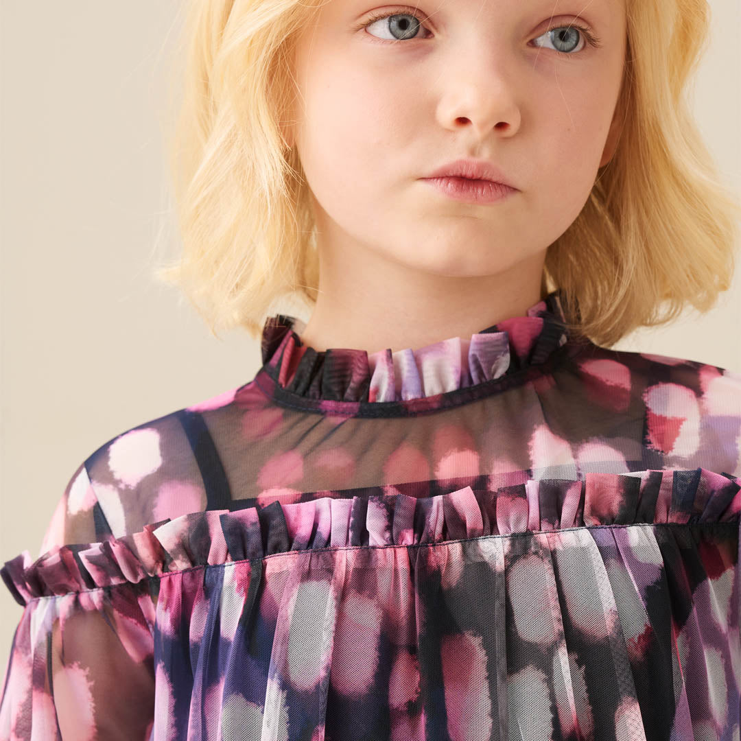 Cara Printed Swing Mesh Dress Multi