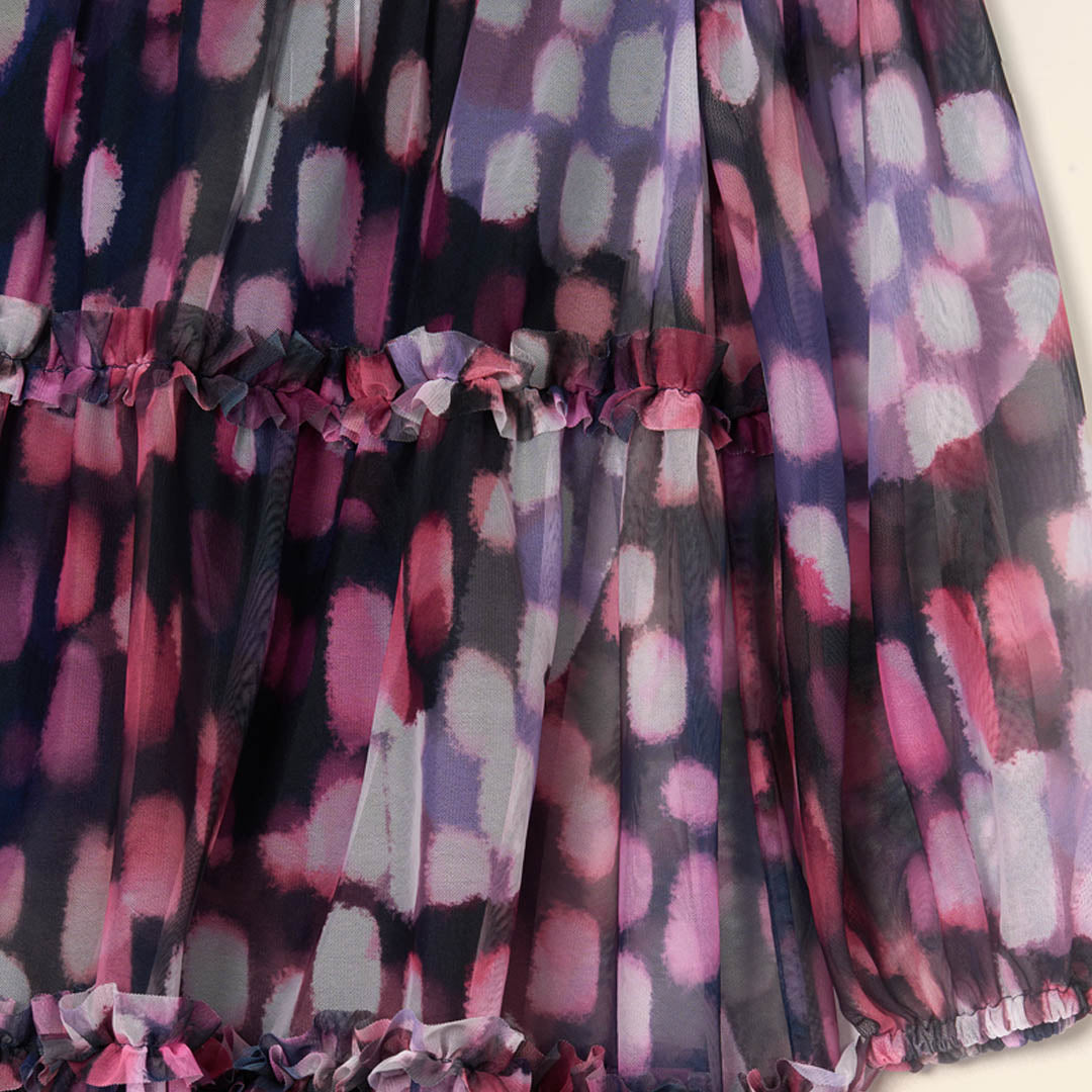 Cara Printed Swing Mesh Dress Multi