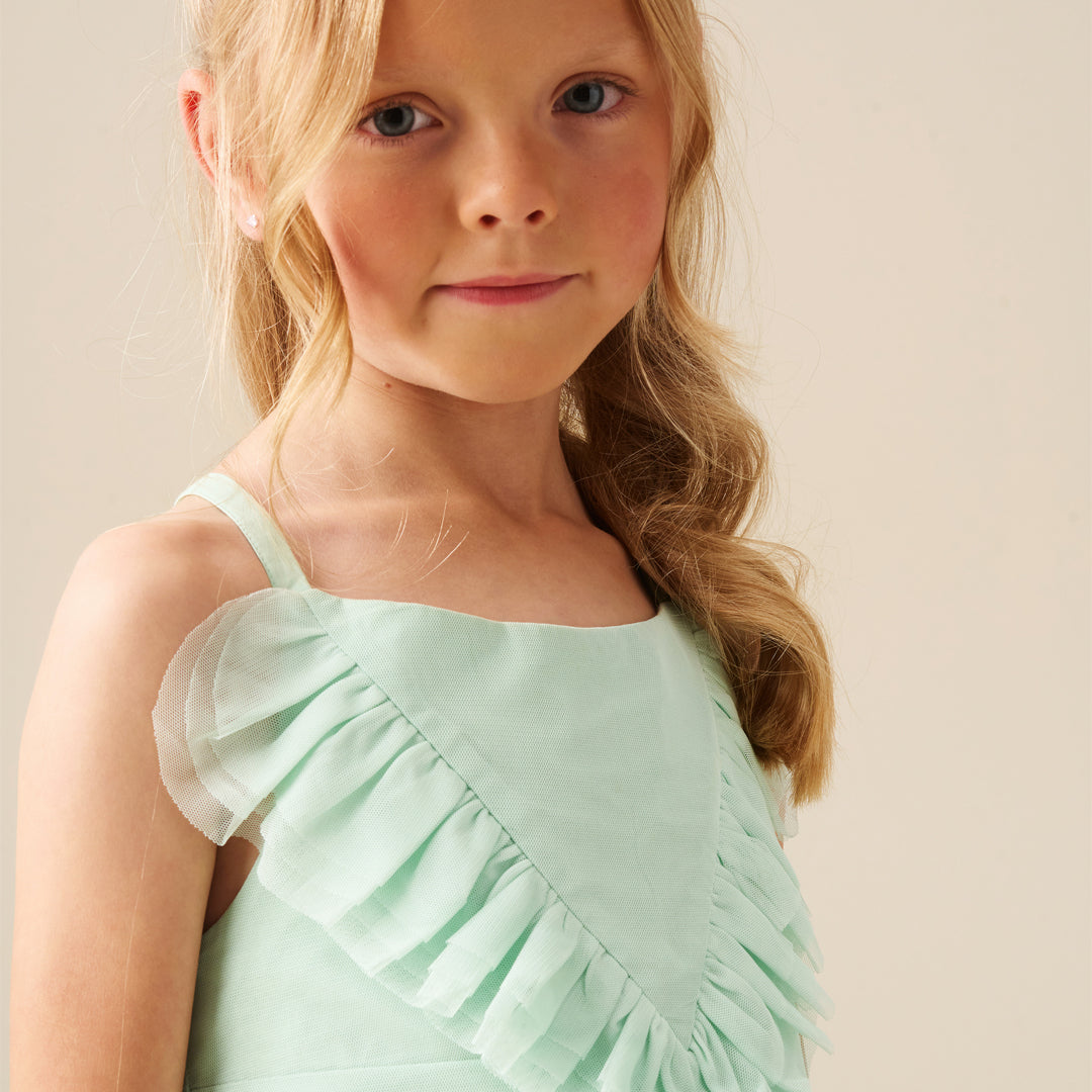 Liliah Mesh Frill Dress