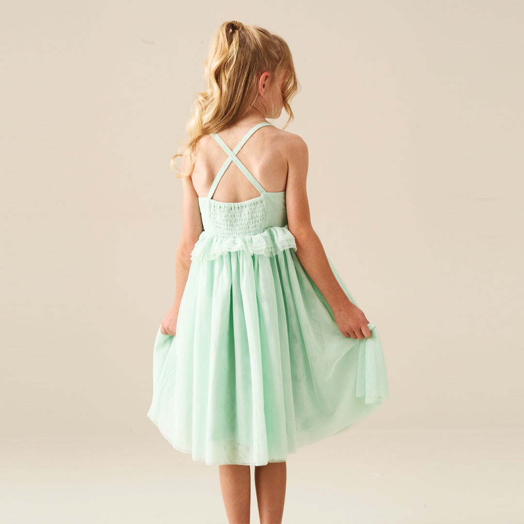 Liliah Mesh Frill Dress