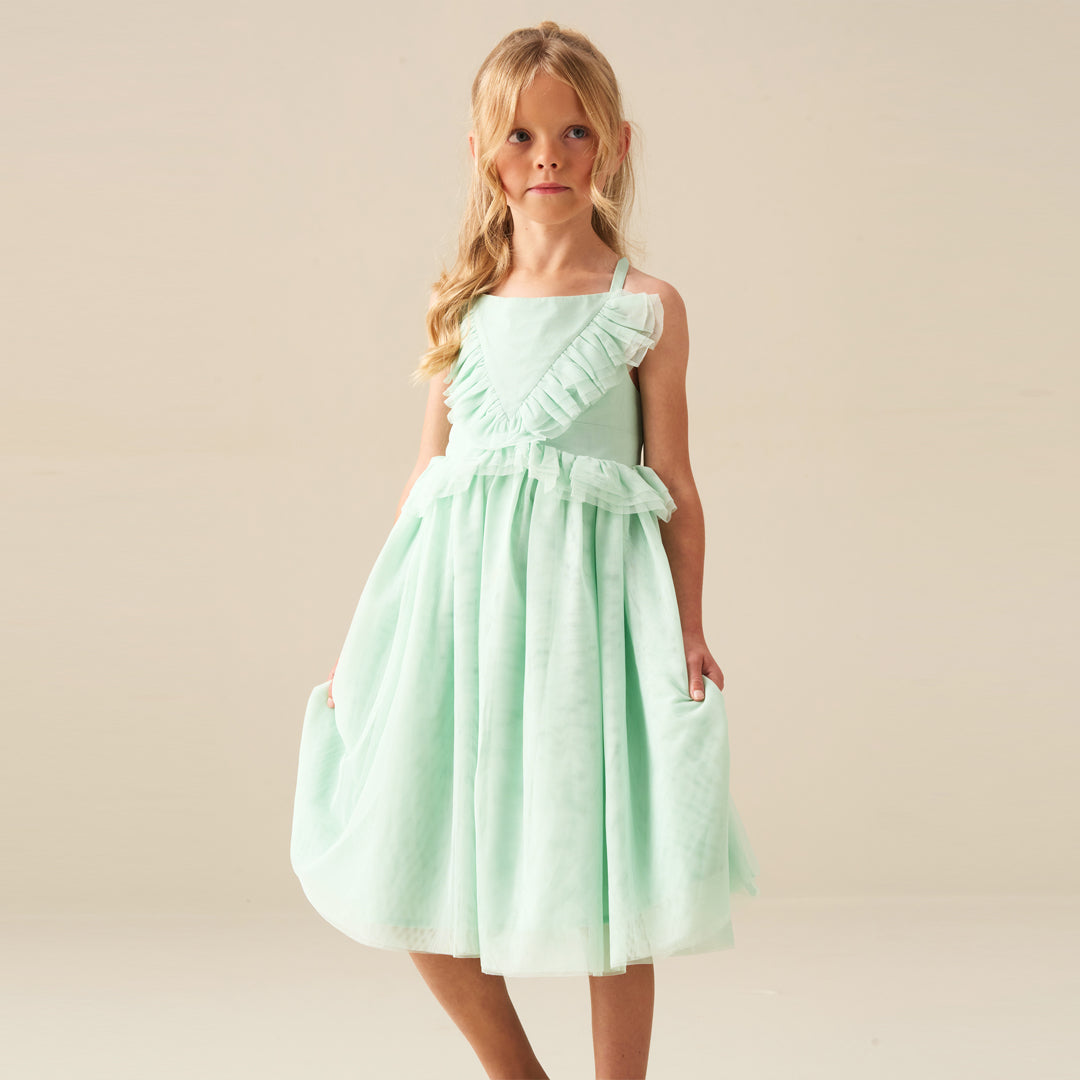 Liliah Mesh Frill Dress