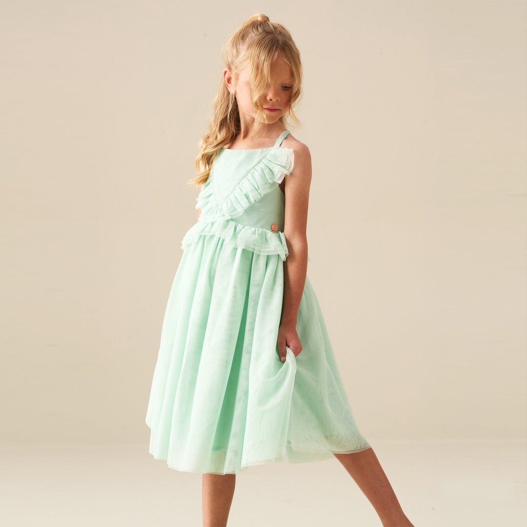 Liliah Mesh Frill Dress