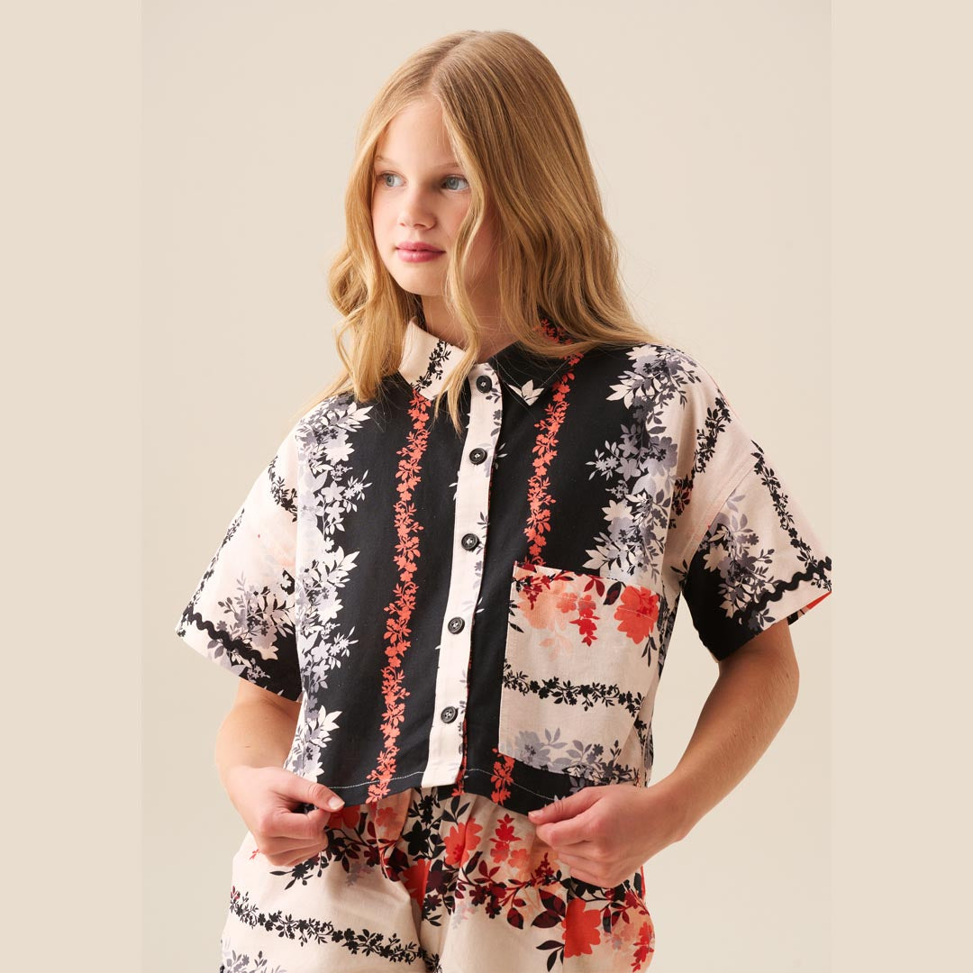 Brooke Print Linen Shirt