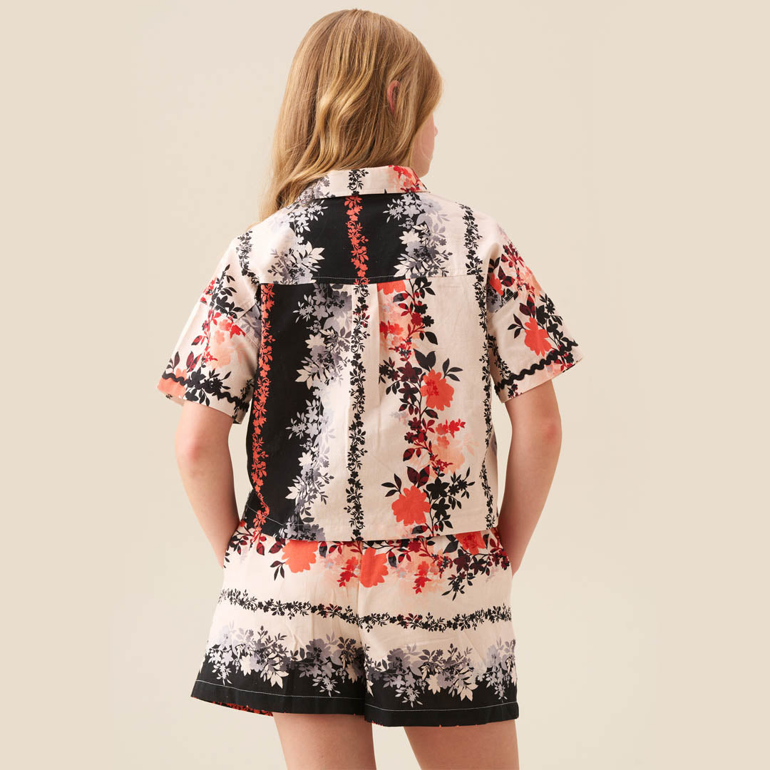 Brooke Print Linen Shorts