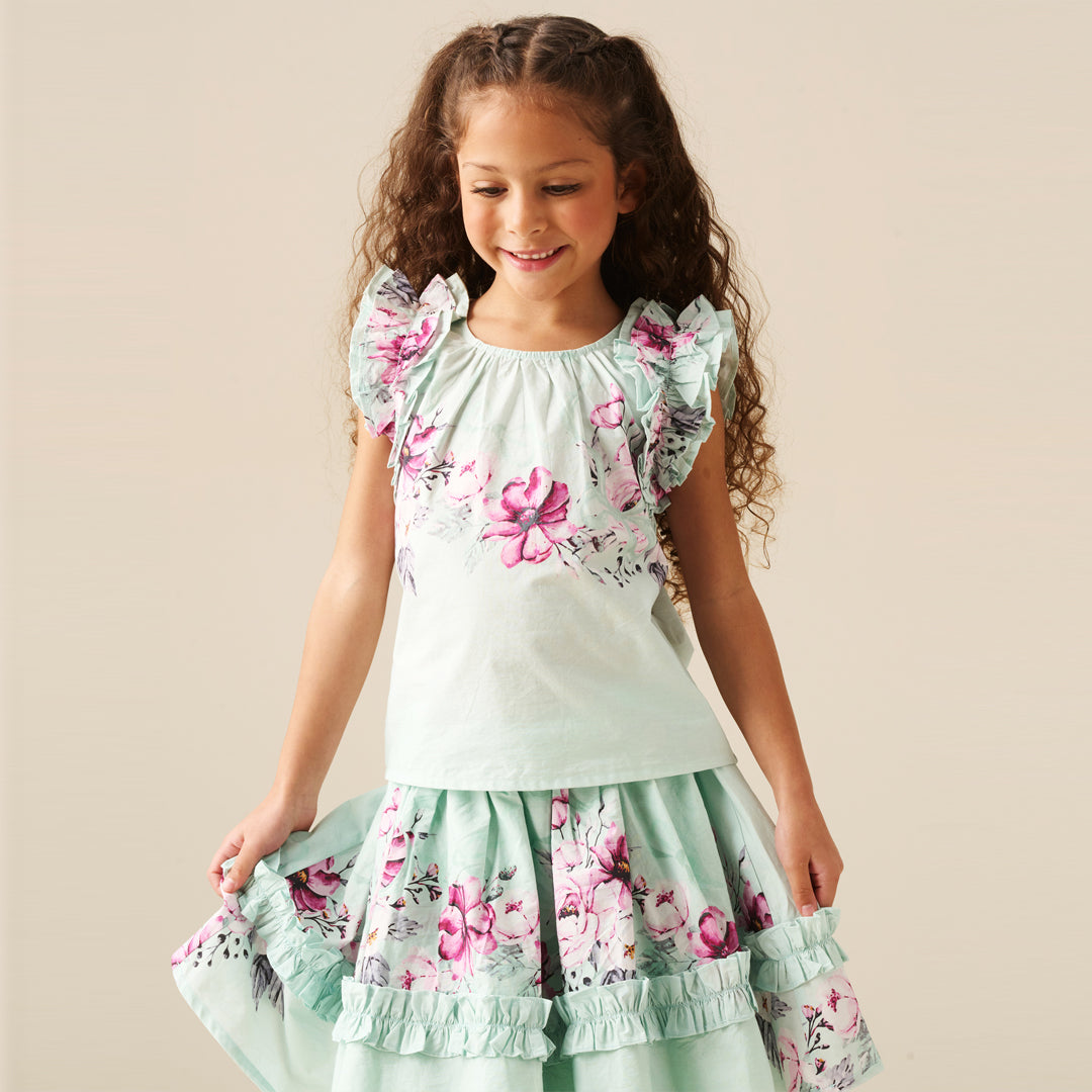 Nina Ruffle Shell Top