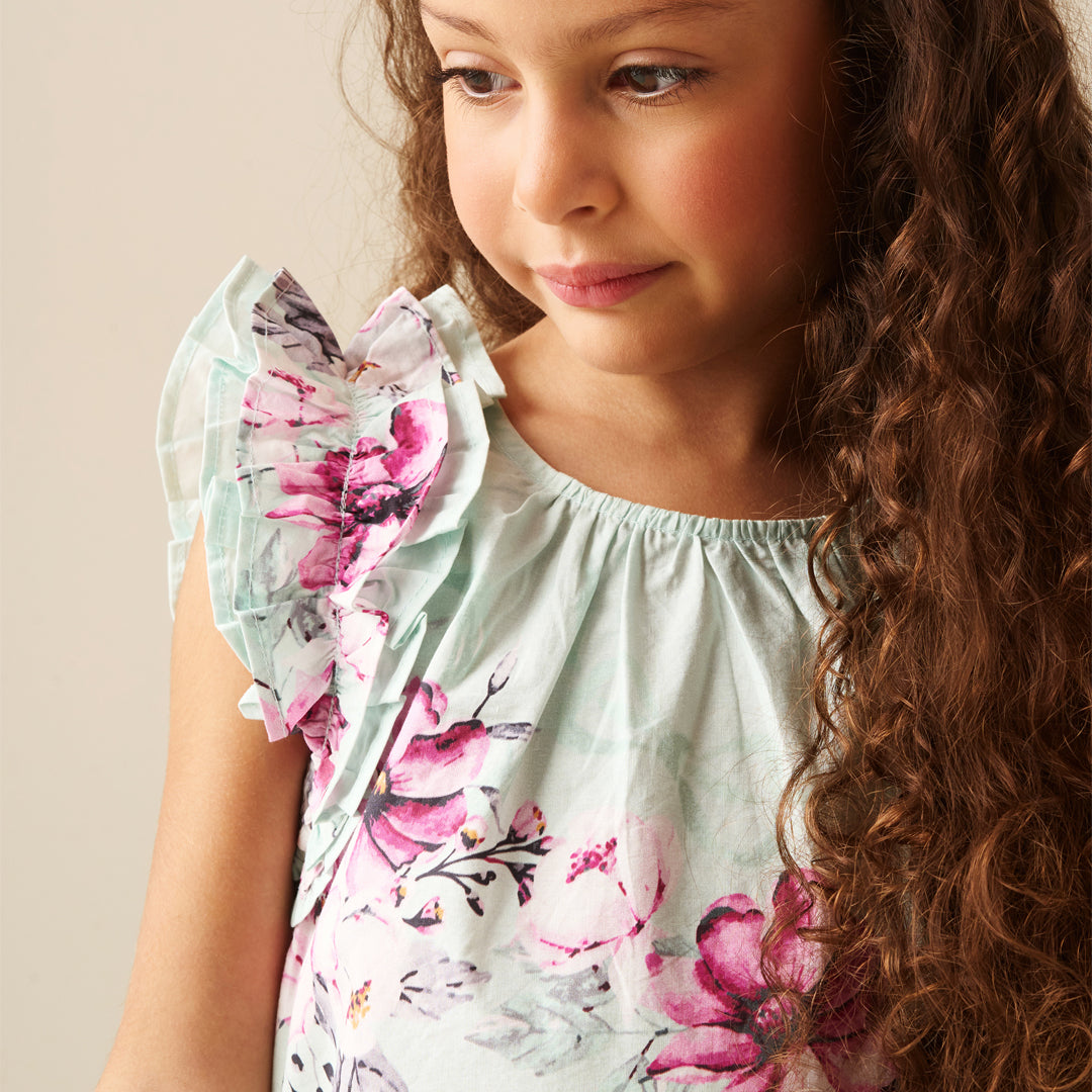 Nina Ruffle Shell Top