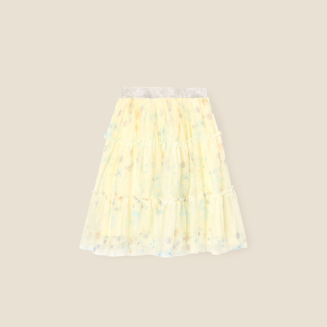 Mae Floral Print Mesh Skirt