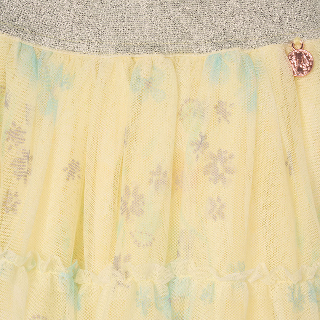 Mae Floral Print Mesh Skirt