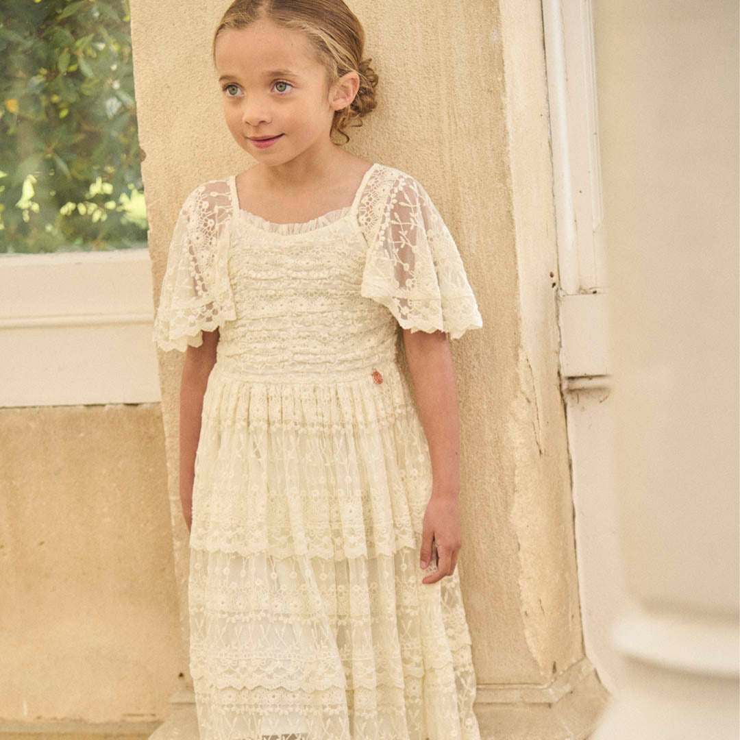 Annabelle Vintage Lace Mesh Dress