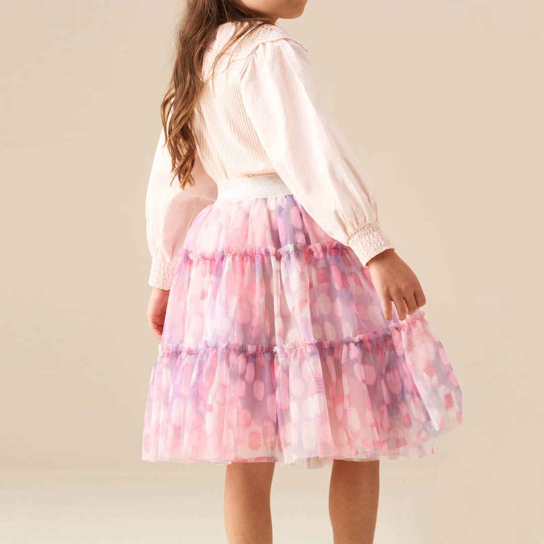 Cara Printed Mesh Skirt Multi