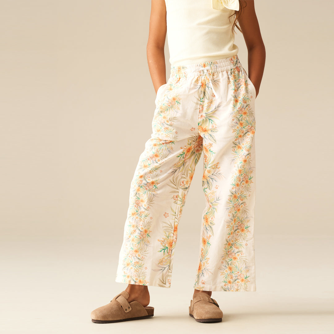 Primrose Floral Print Tie Waist Trousers
