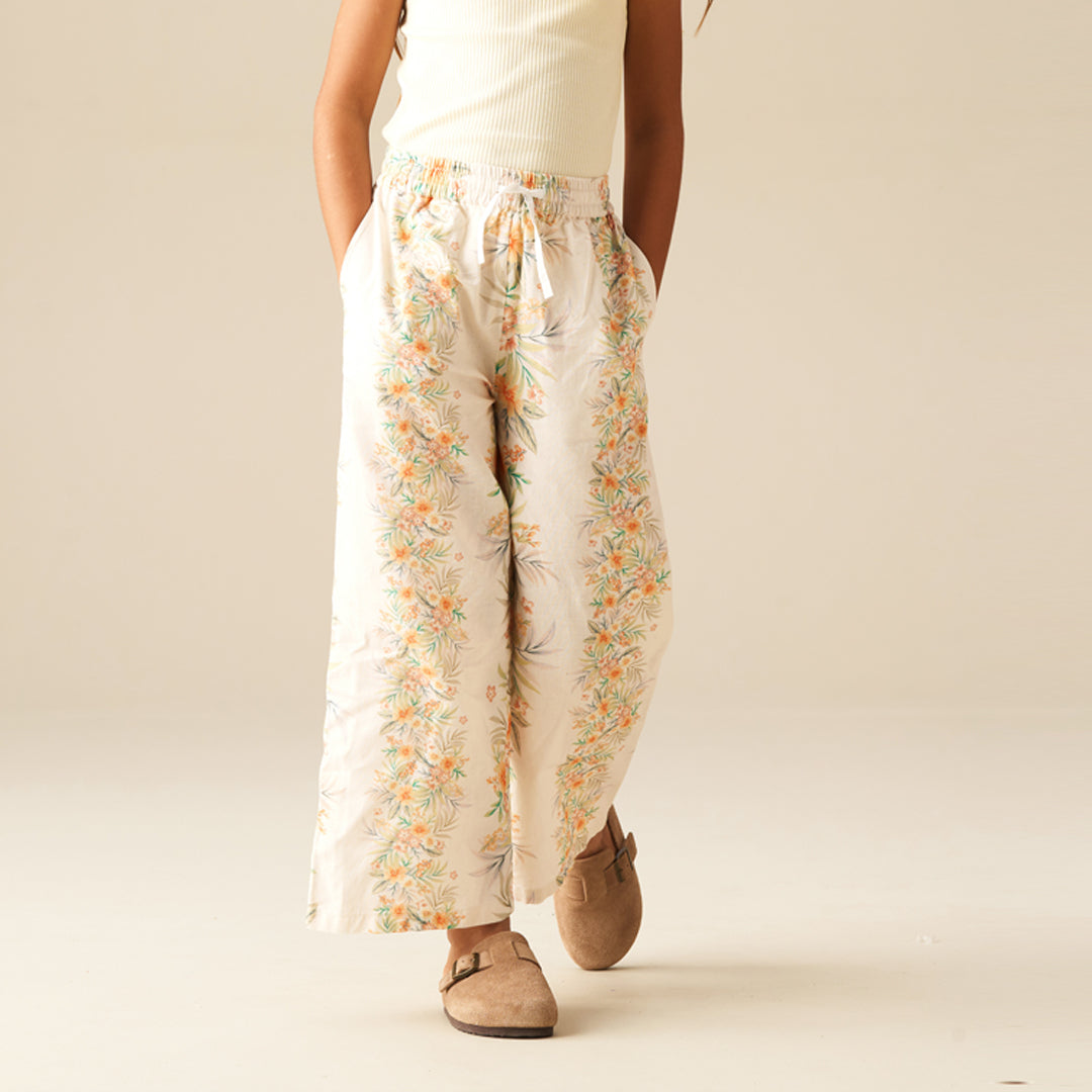 Primrose Floral Print Tie Waist Trousers