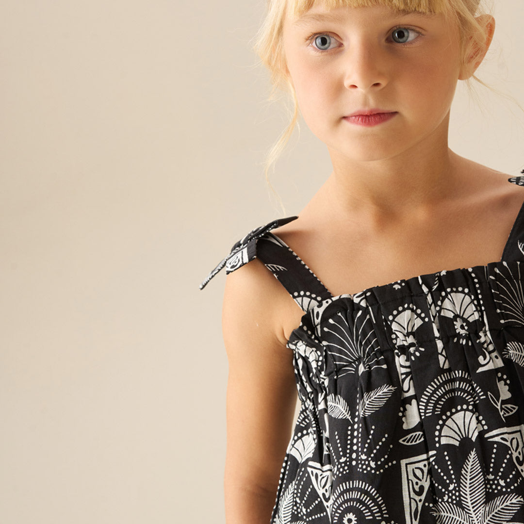 Amie Monochrome Palm Print Top And Trouser