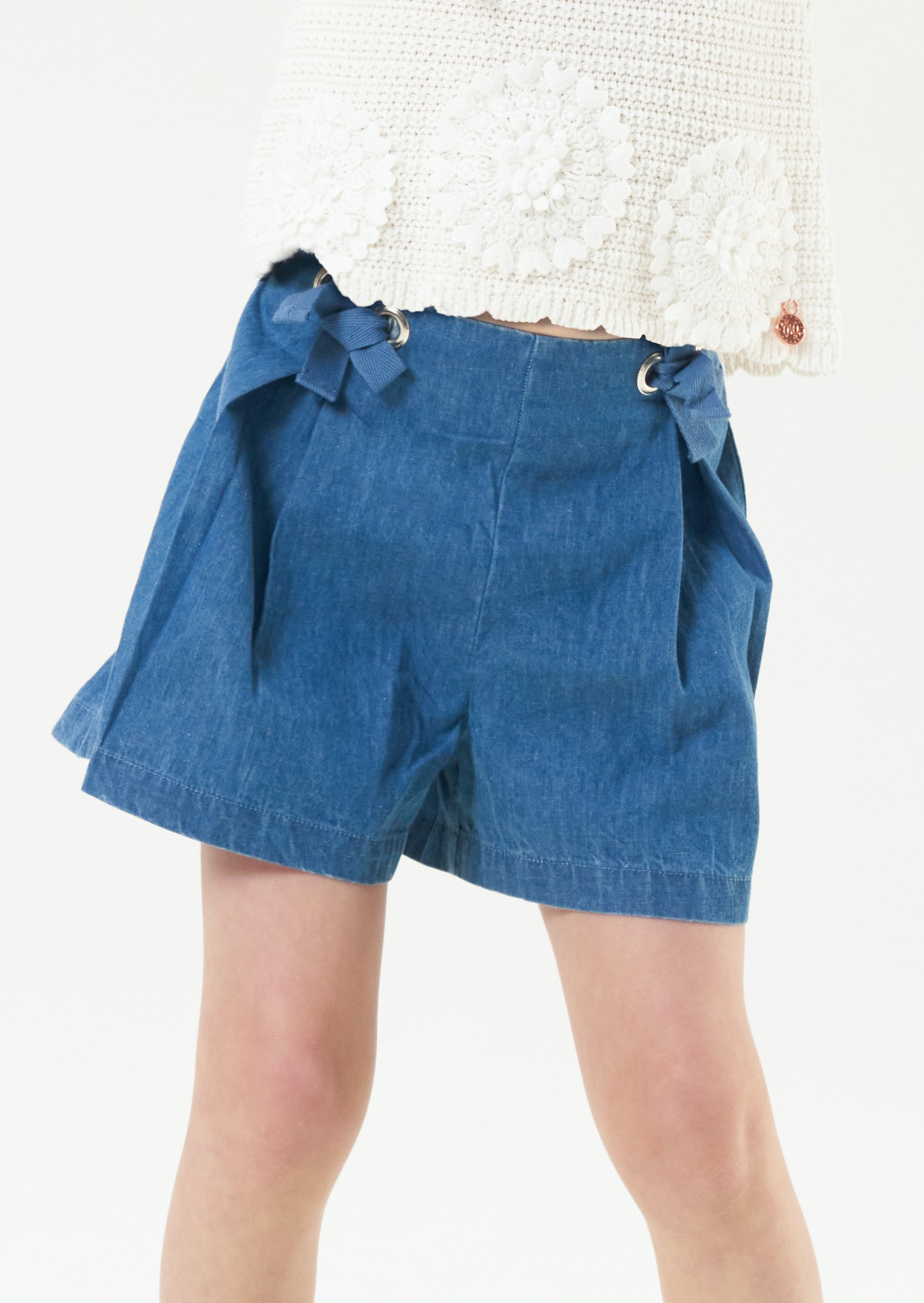 Girls Blue Denim Shorts