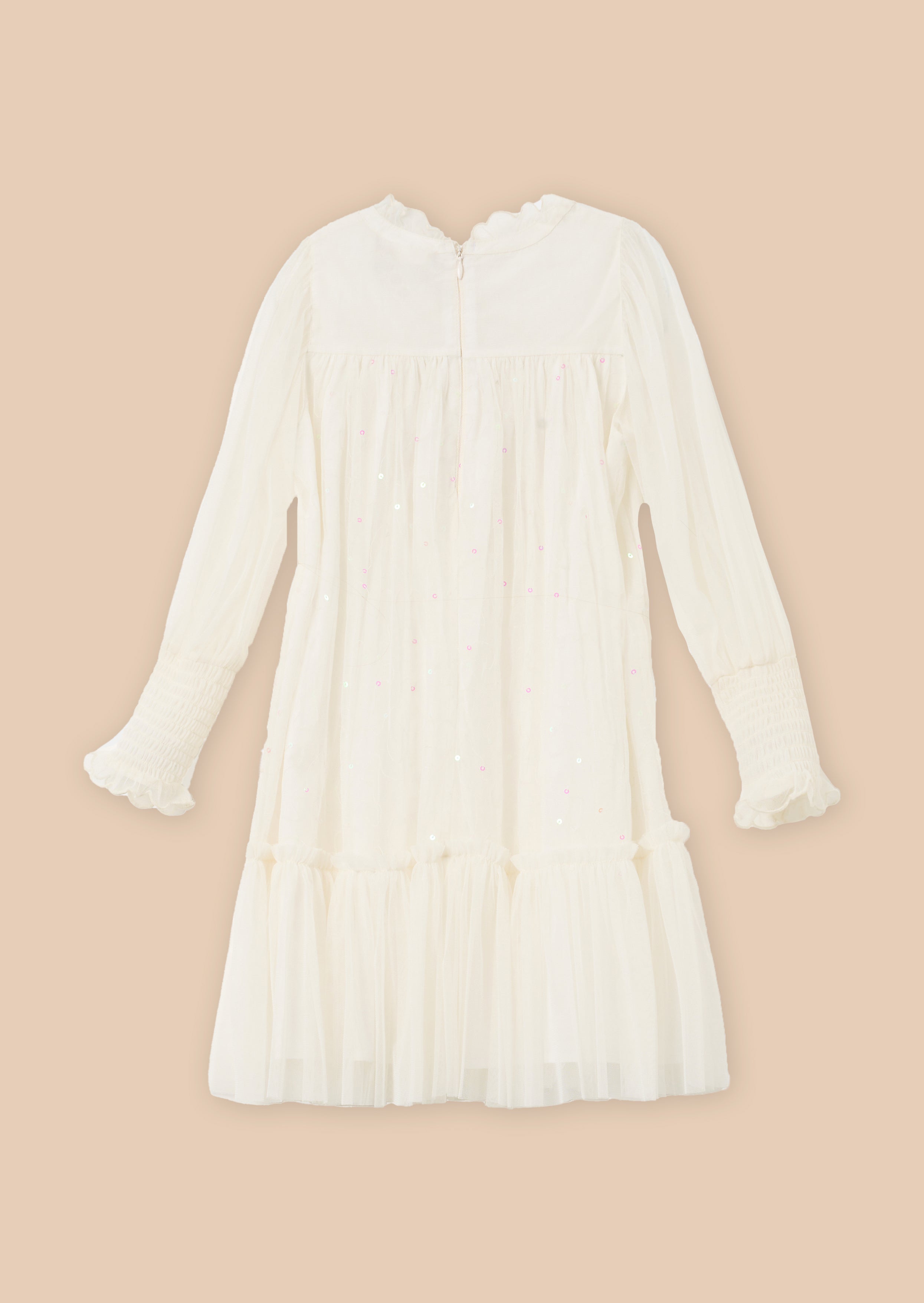 Beau Ivory Embroidered Boho Dress