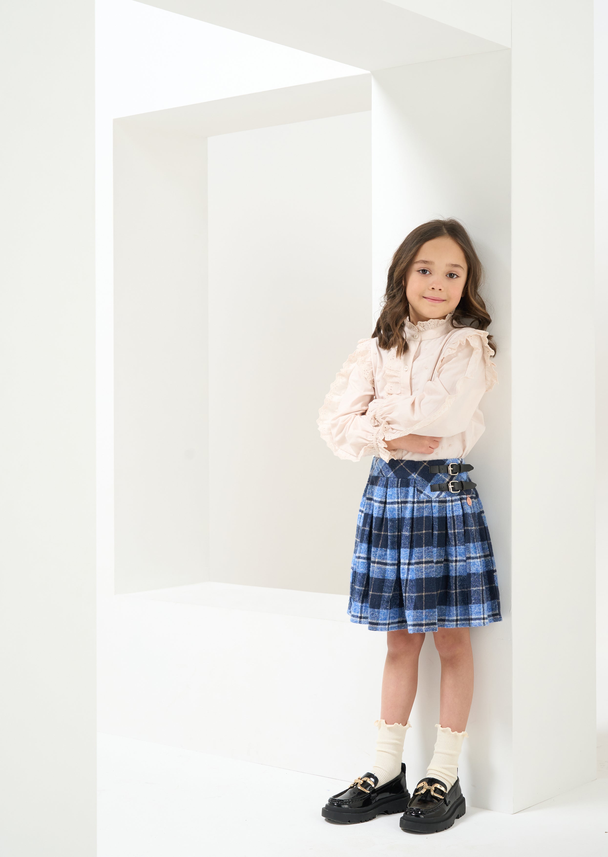 Macy Blue Check Kilt