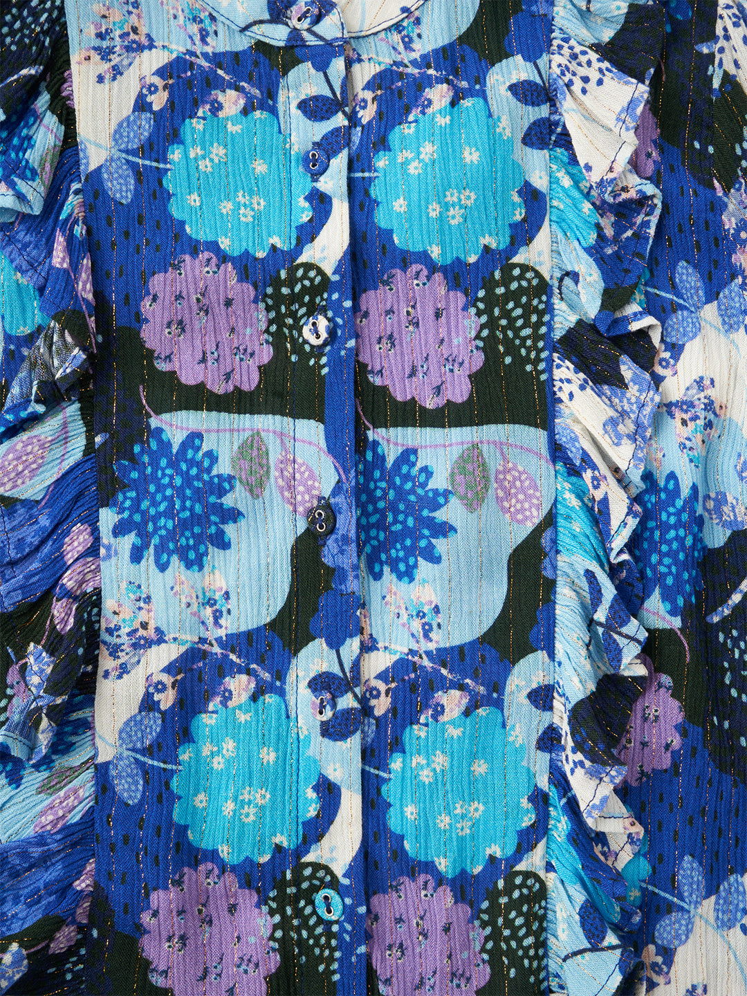 Willow Print Frill Blouse