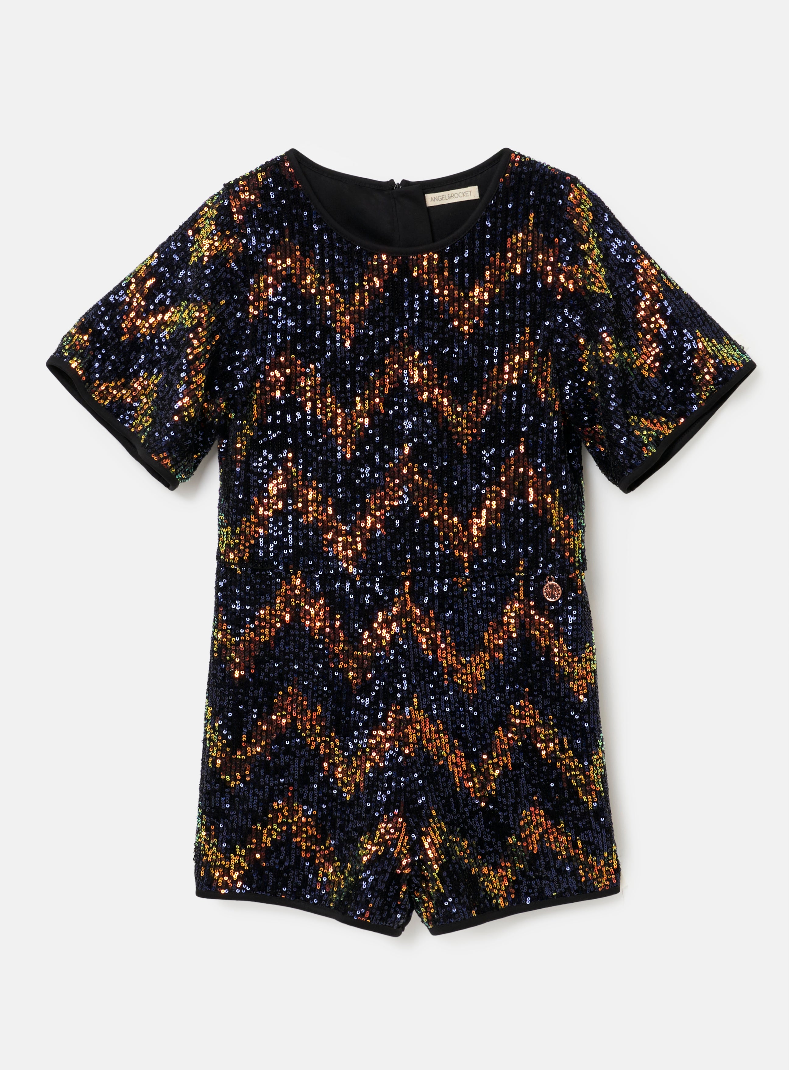 Nova Navy Gold Sequin Playsuit