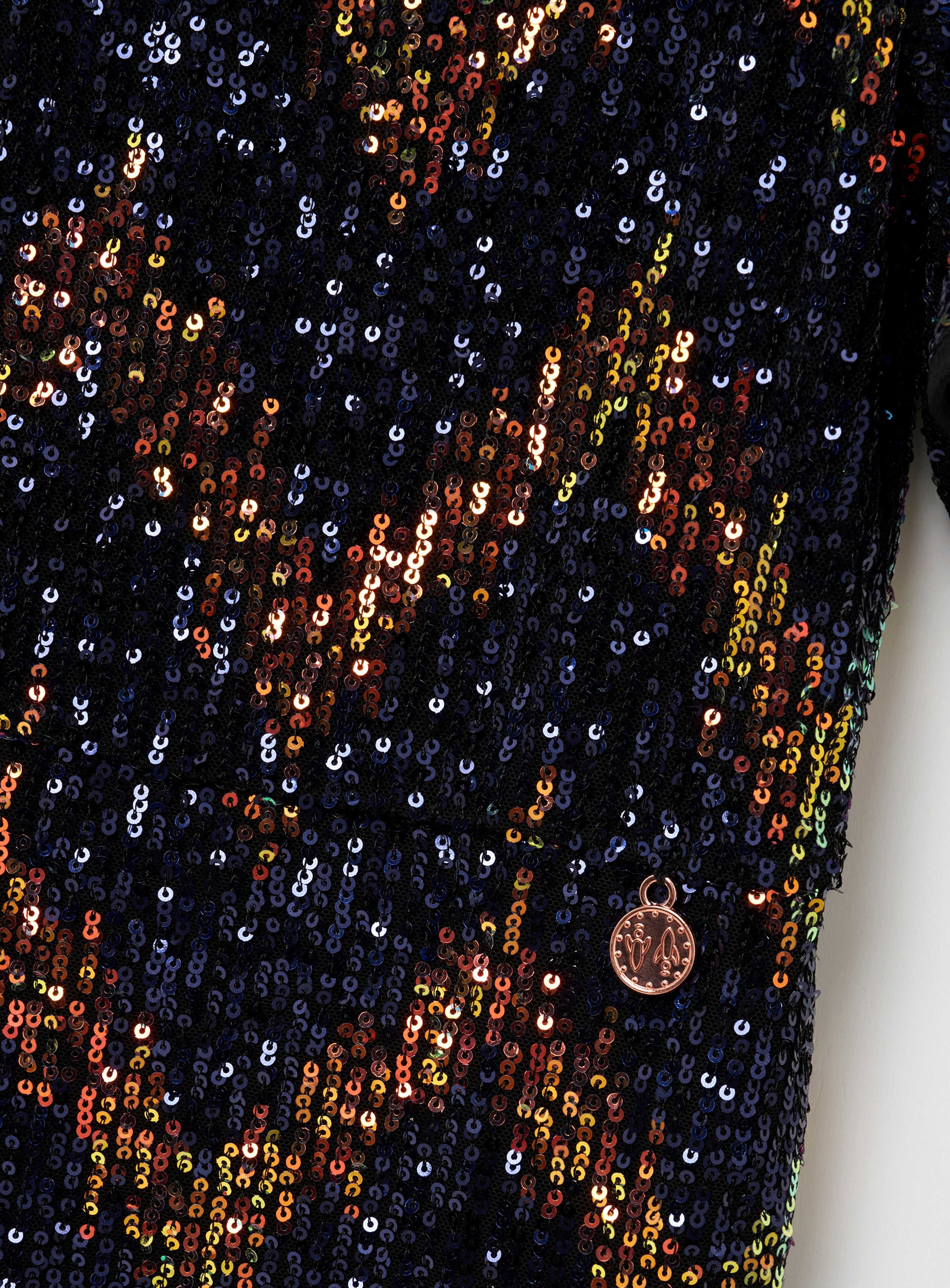 Nova Navy Gold Sequin Playsuit