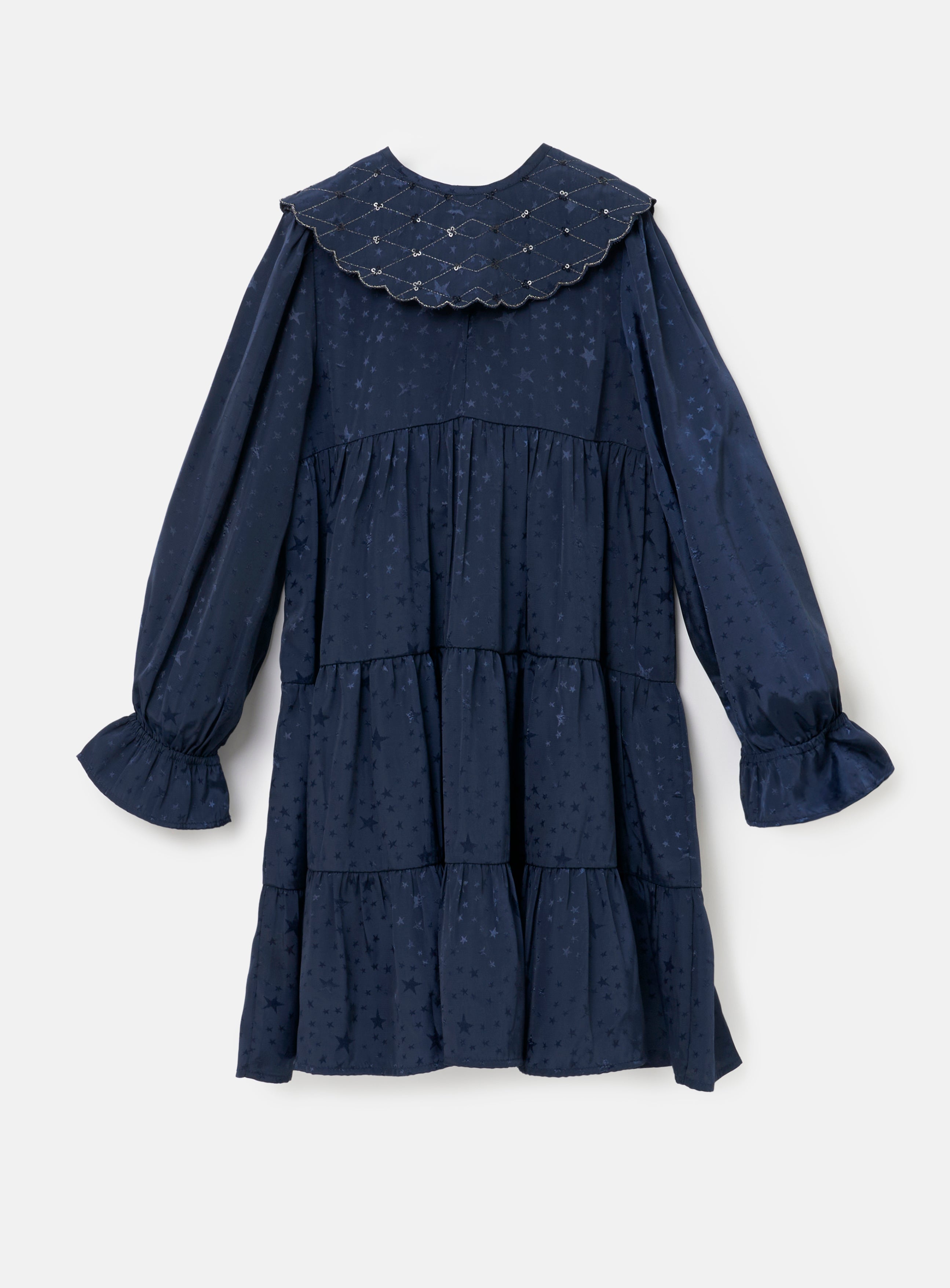Sophia Navy Jacquard Star Dress