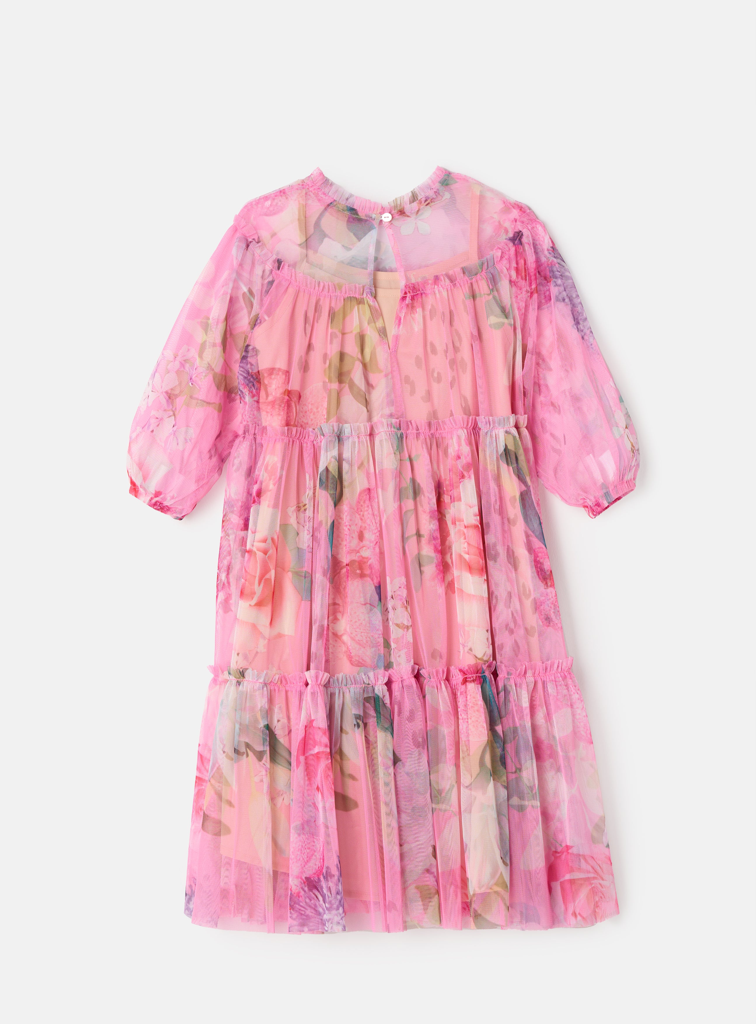 Eleanor Floral Printed Mesh Dress