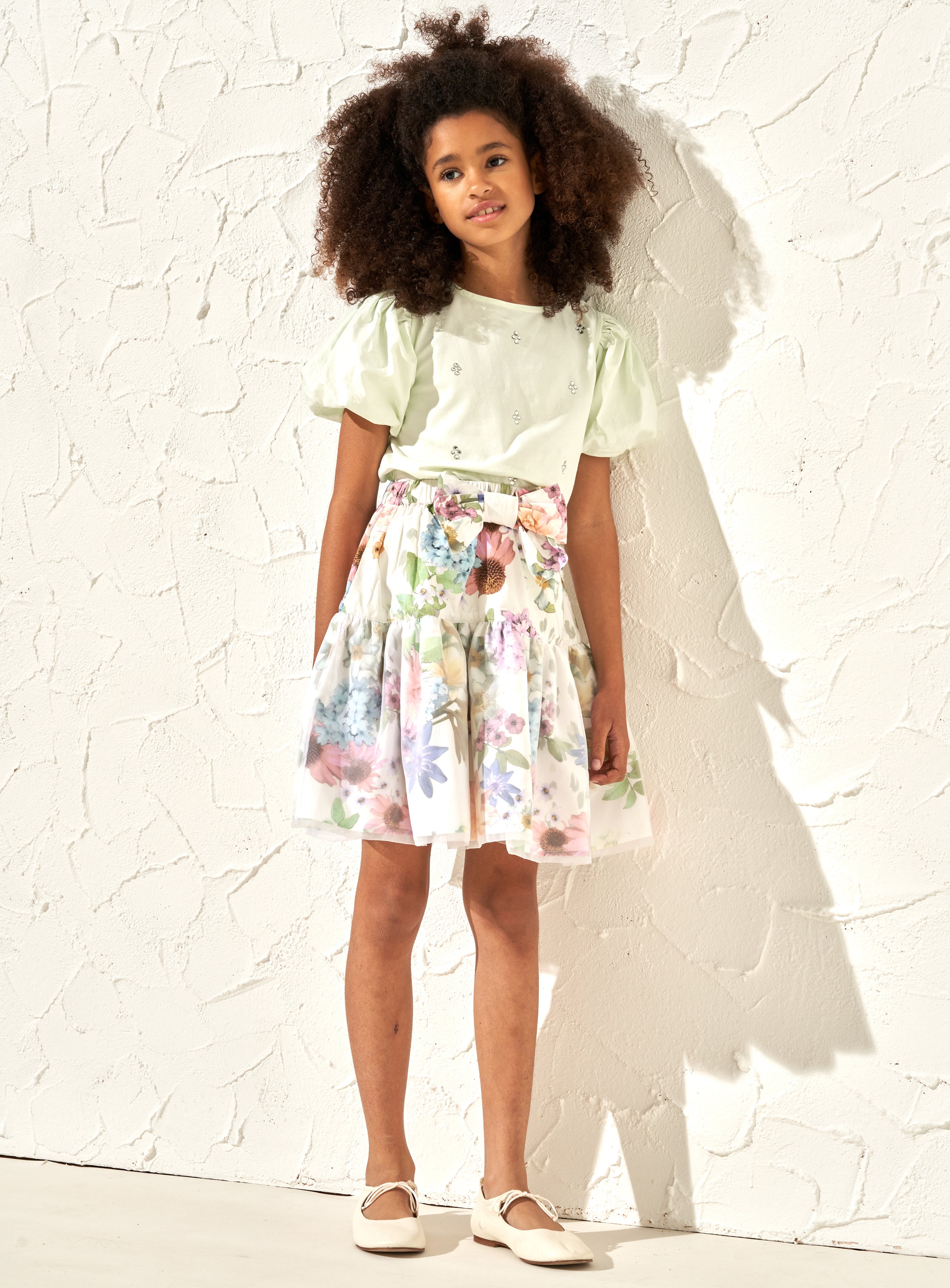 Renata Sage Puff Sleeve Tee