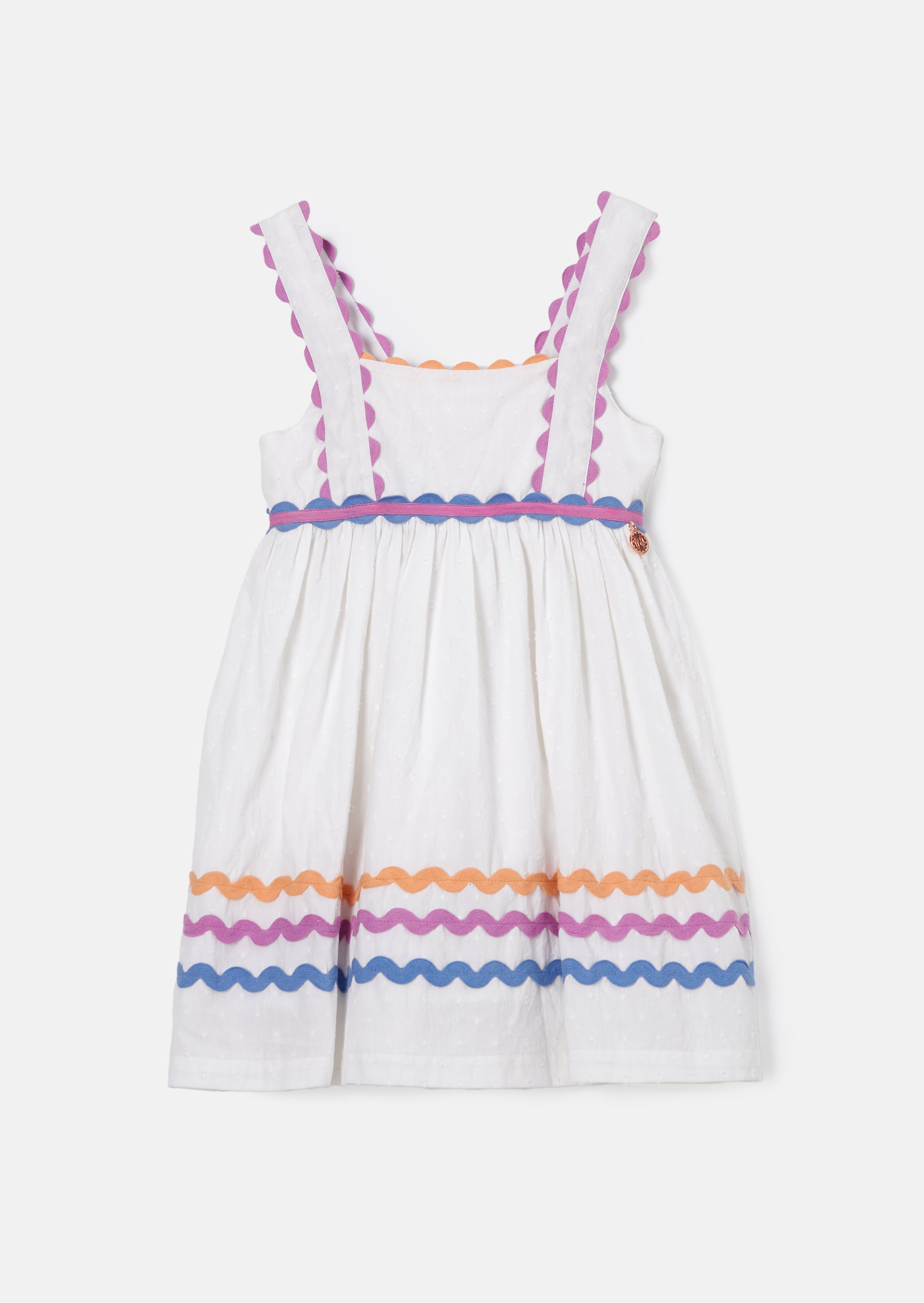 Lia Rik Rak Dress White