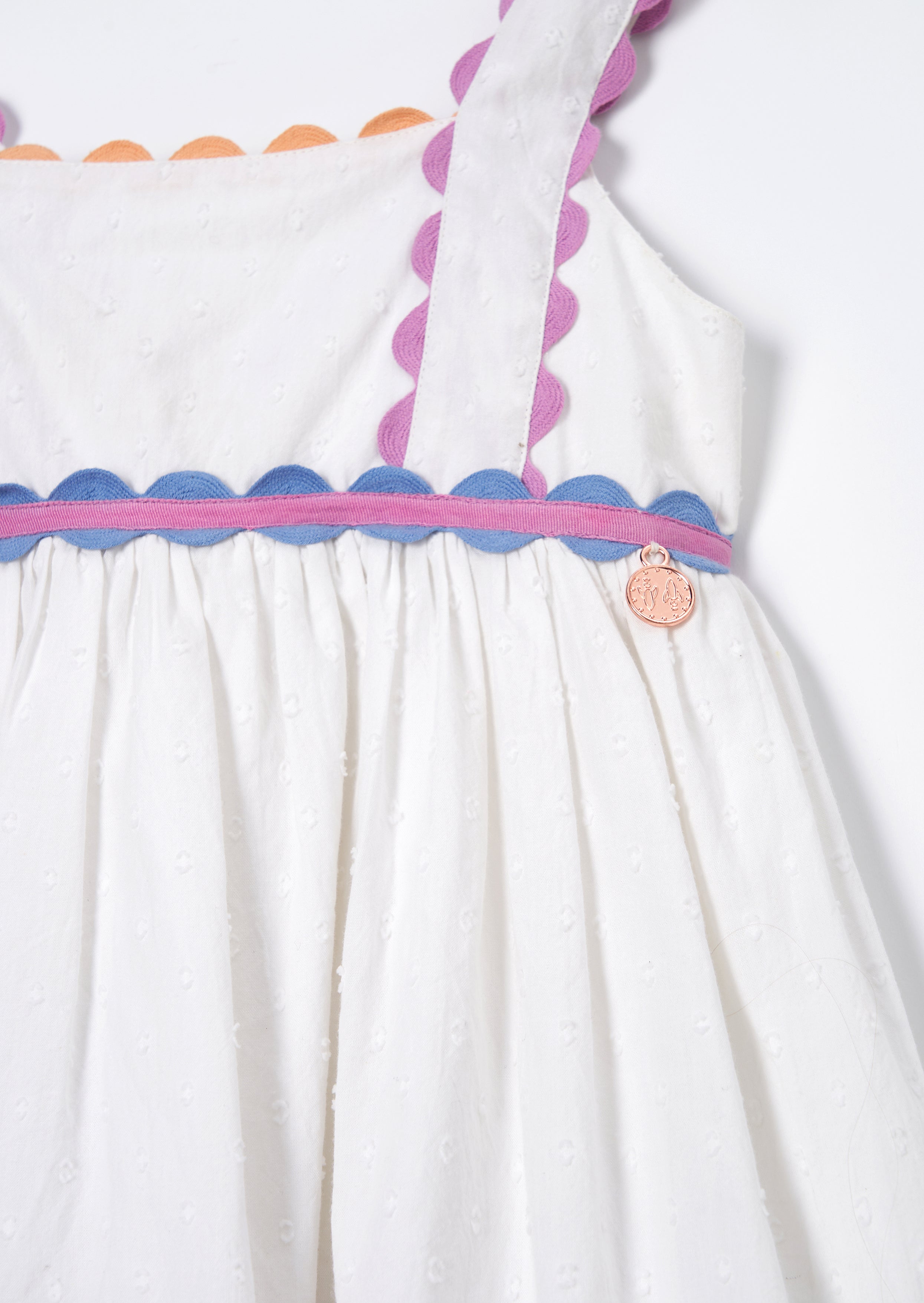 Lia Rik Rak Dress White