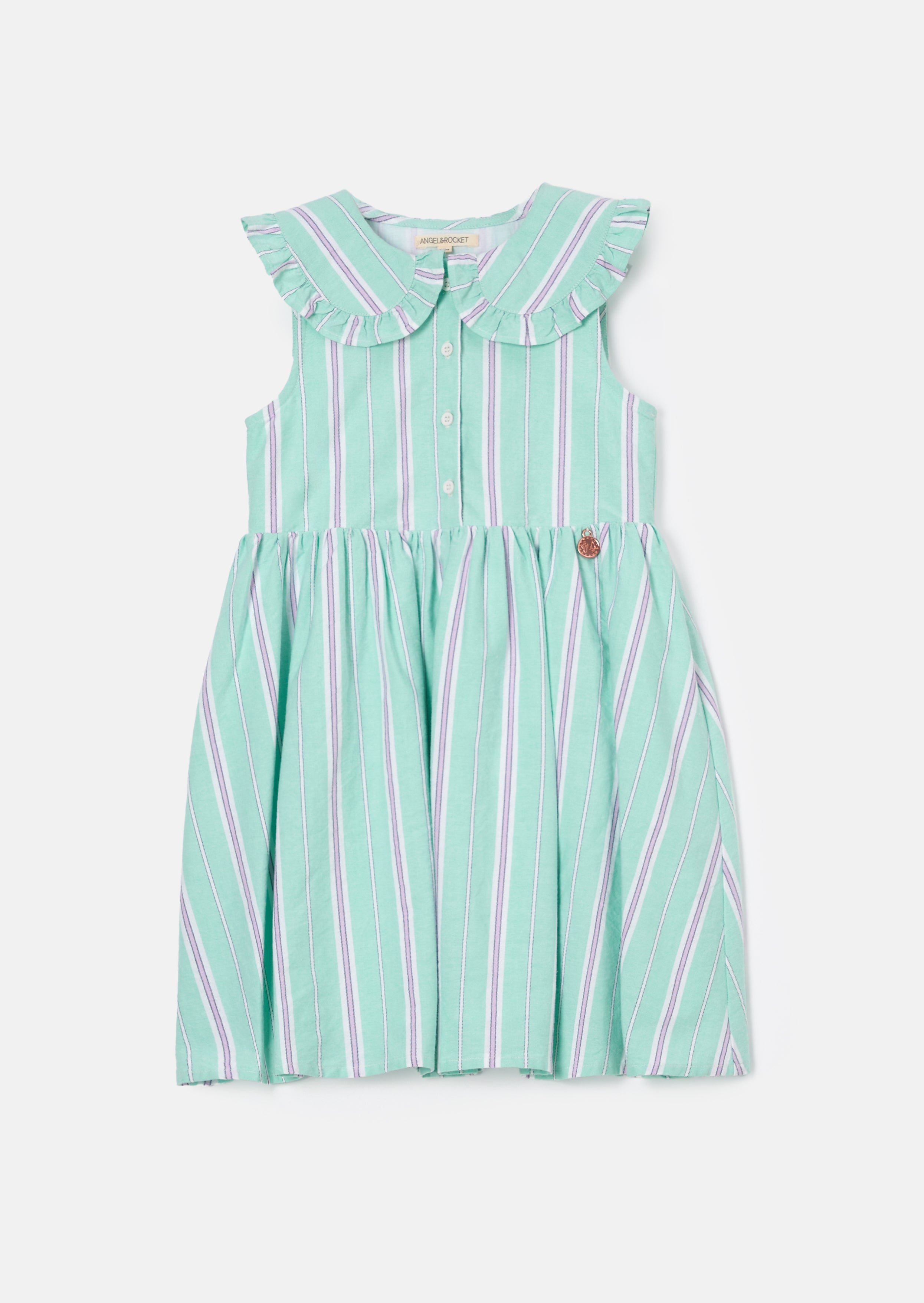 Jessie Green Stripe Button Through Dress
