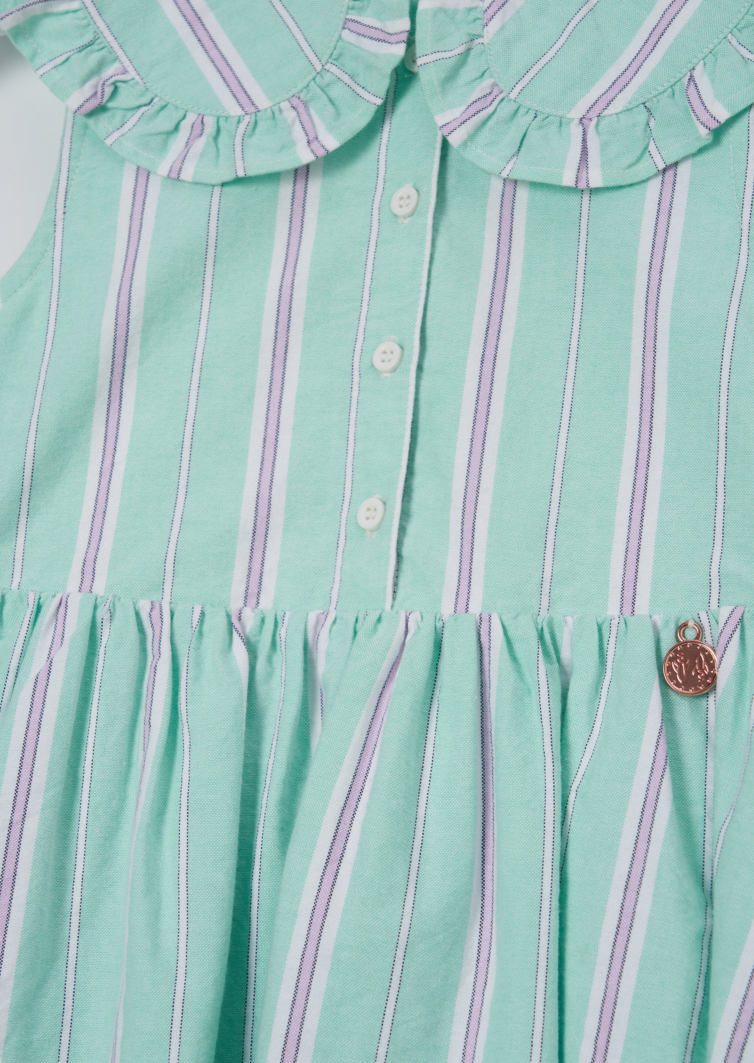 Jessie Green Stripe Button Through Dress