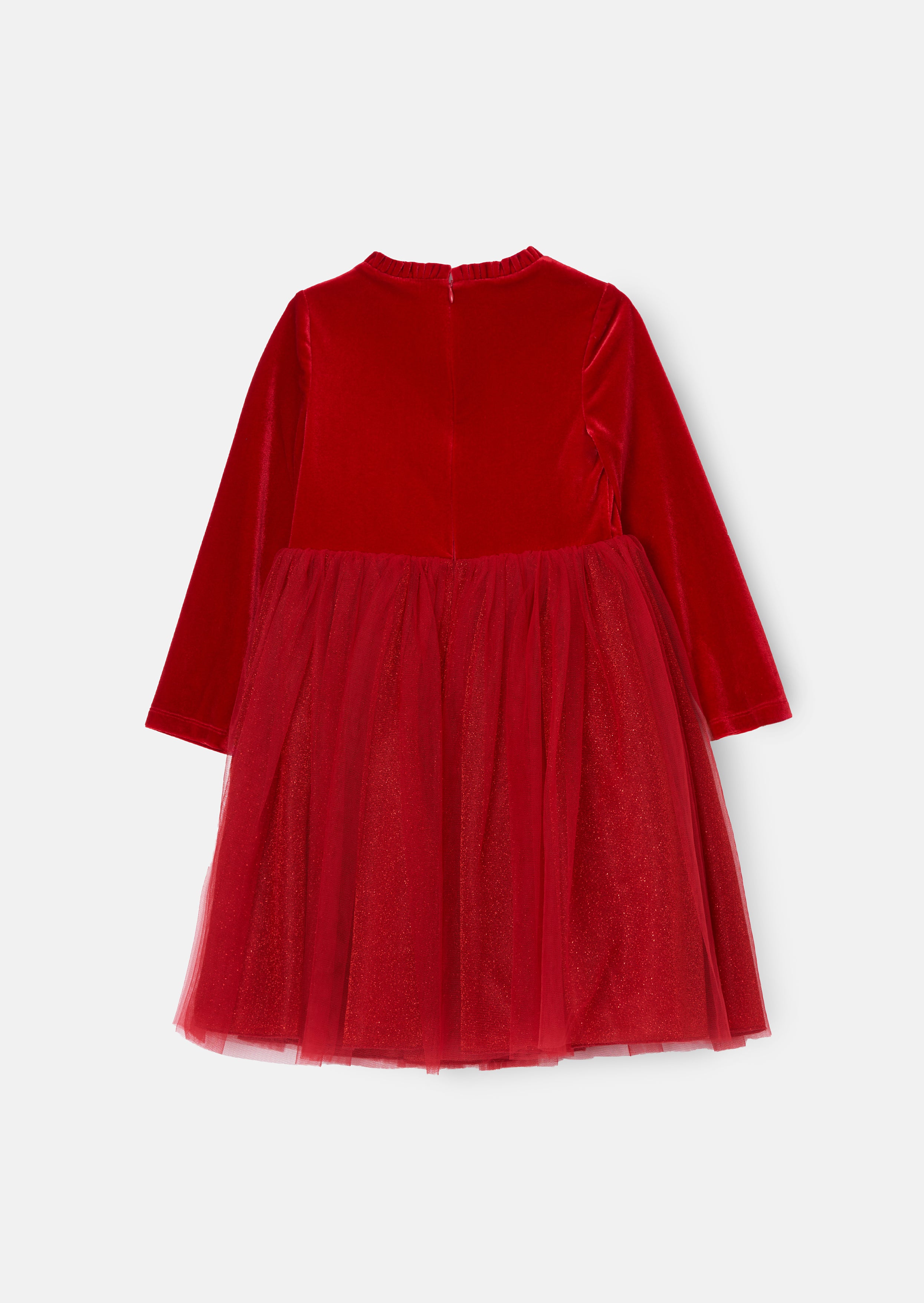 Elsie Red Velvet Tulle Dress