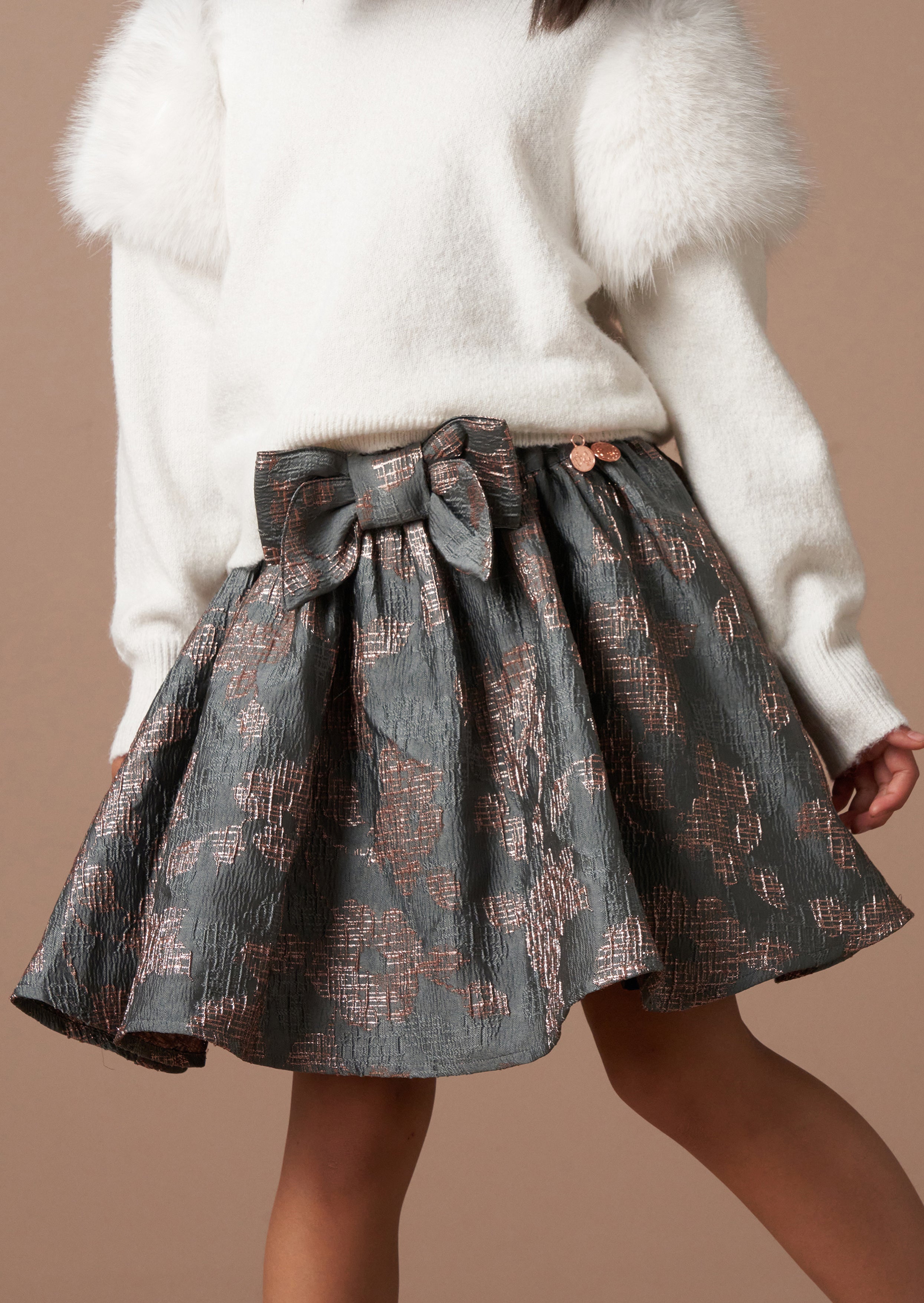 Grey jacquard skirt best sale