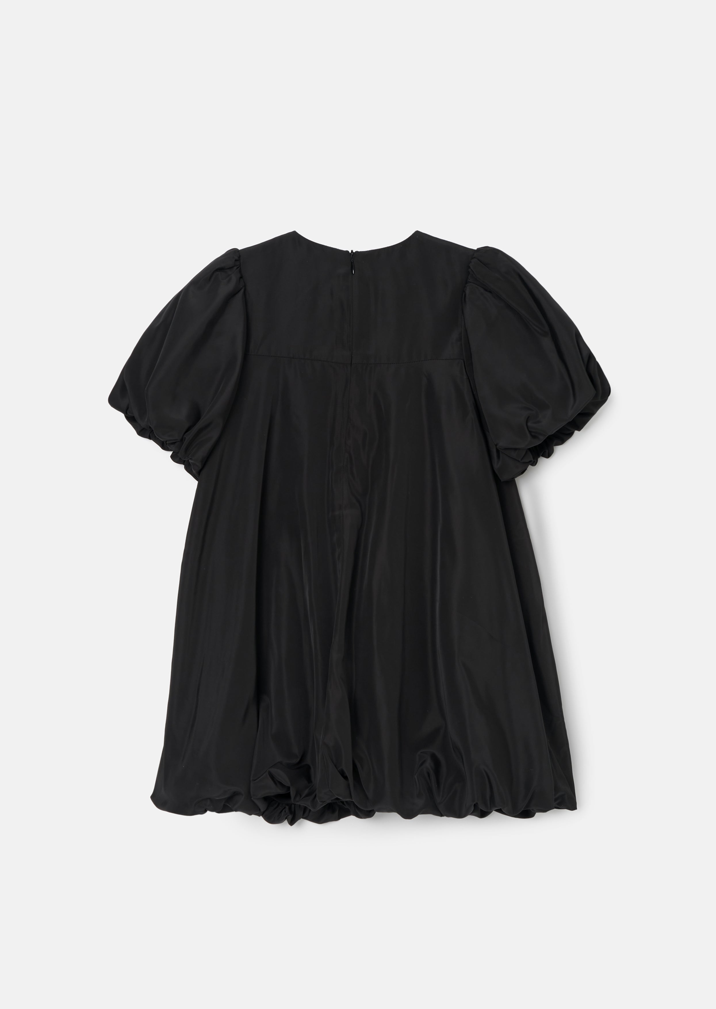 Nadia Black Bubble Hem Bow Dress
