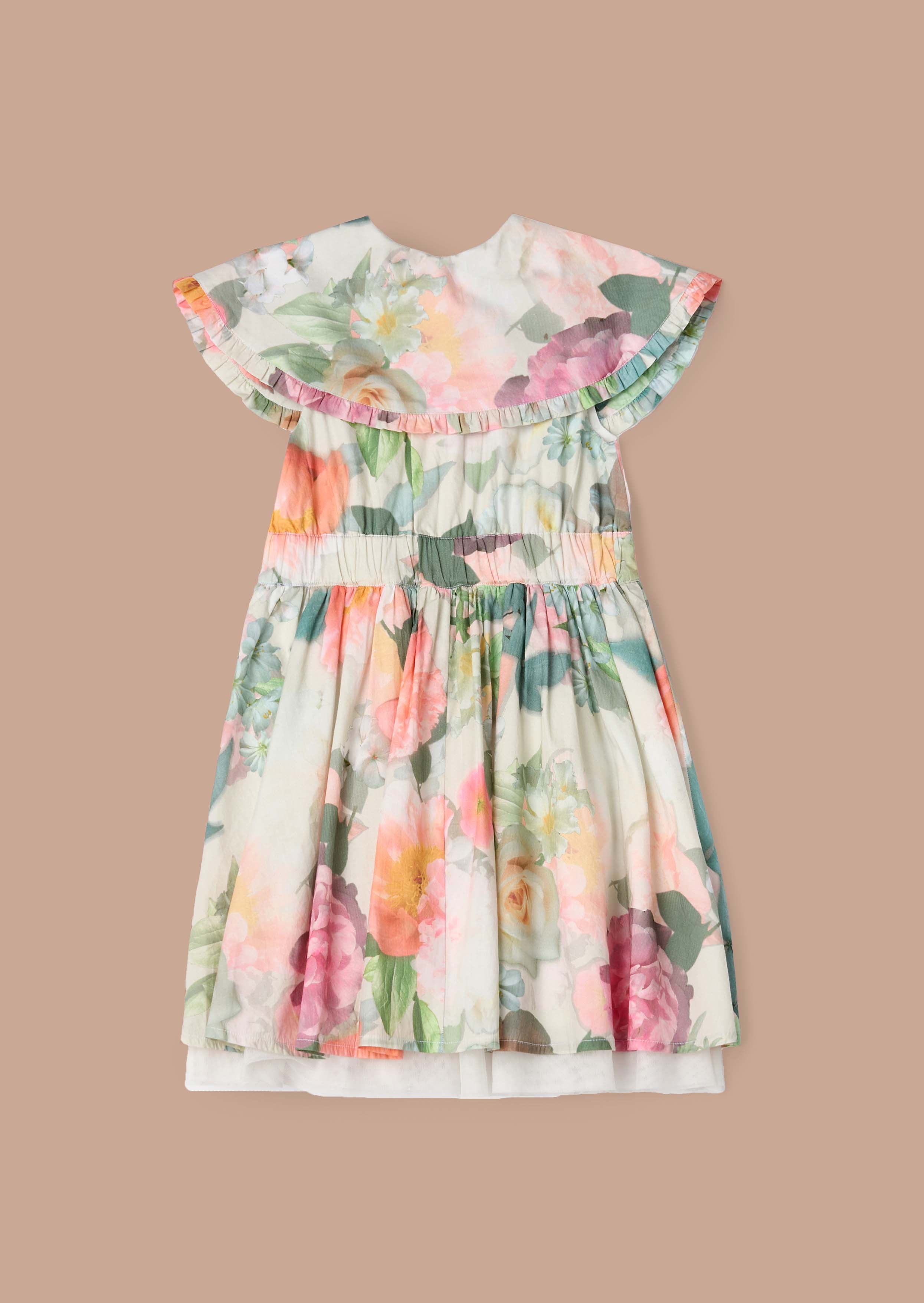 Maxi Girls Multi Cape Collar Dress