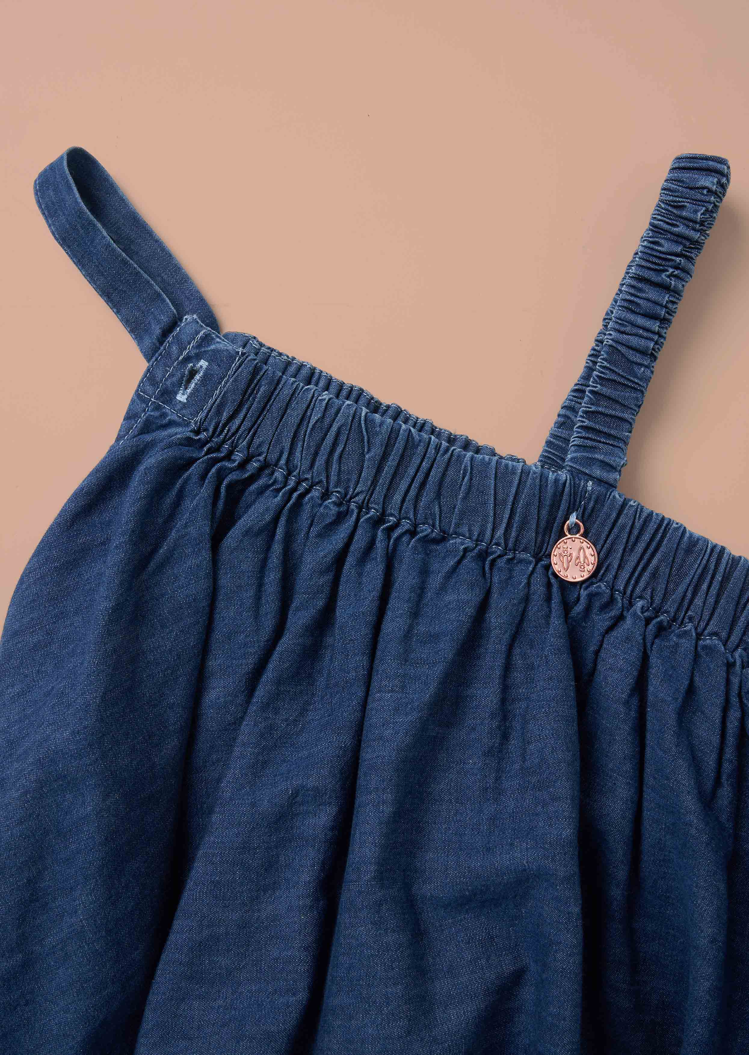 Buy Girls Denim Corsage Swing Dress