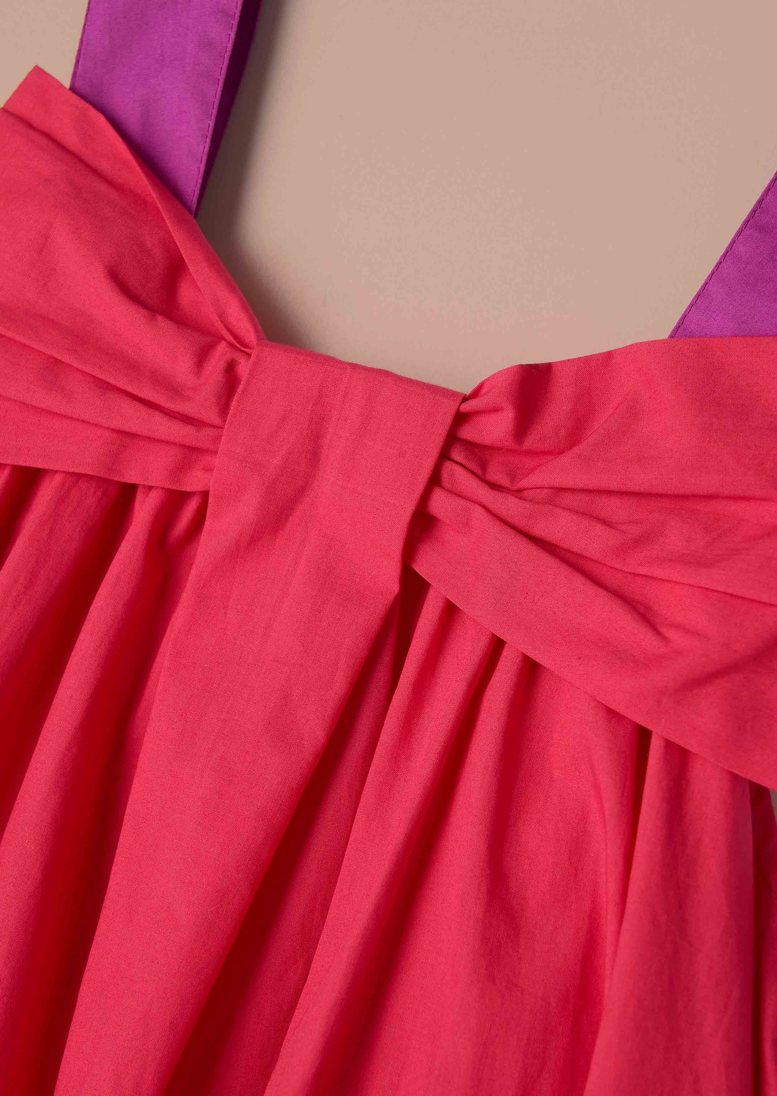 Outfit Girls Pink Bow Swing Dress