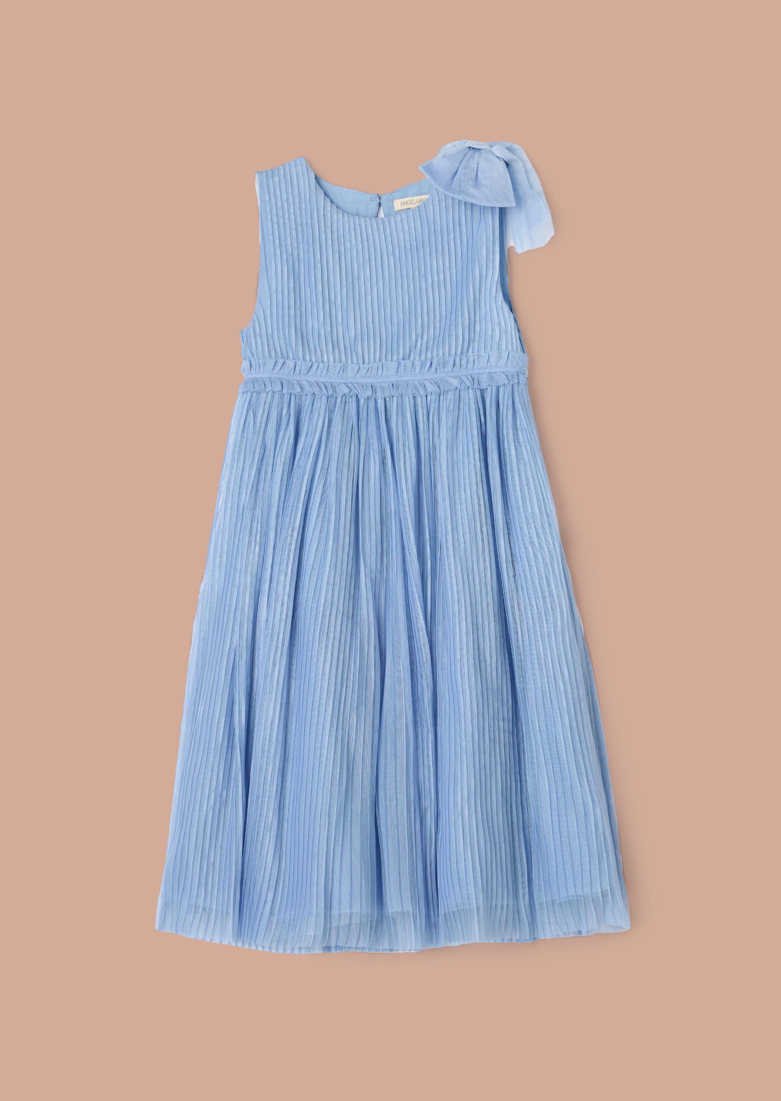Buy Blue Tulle Bow Dress