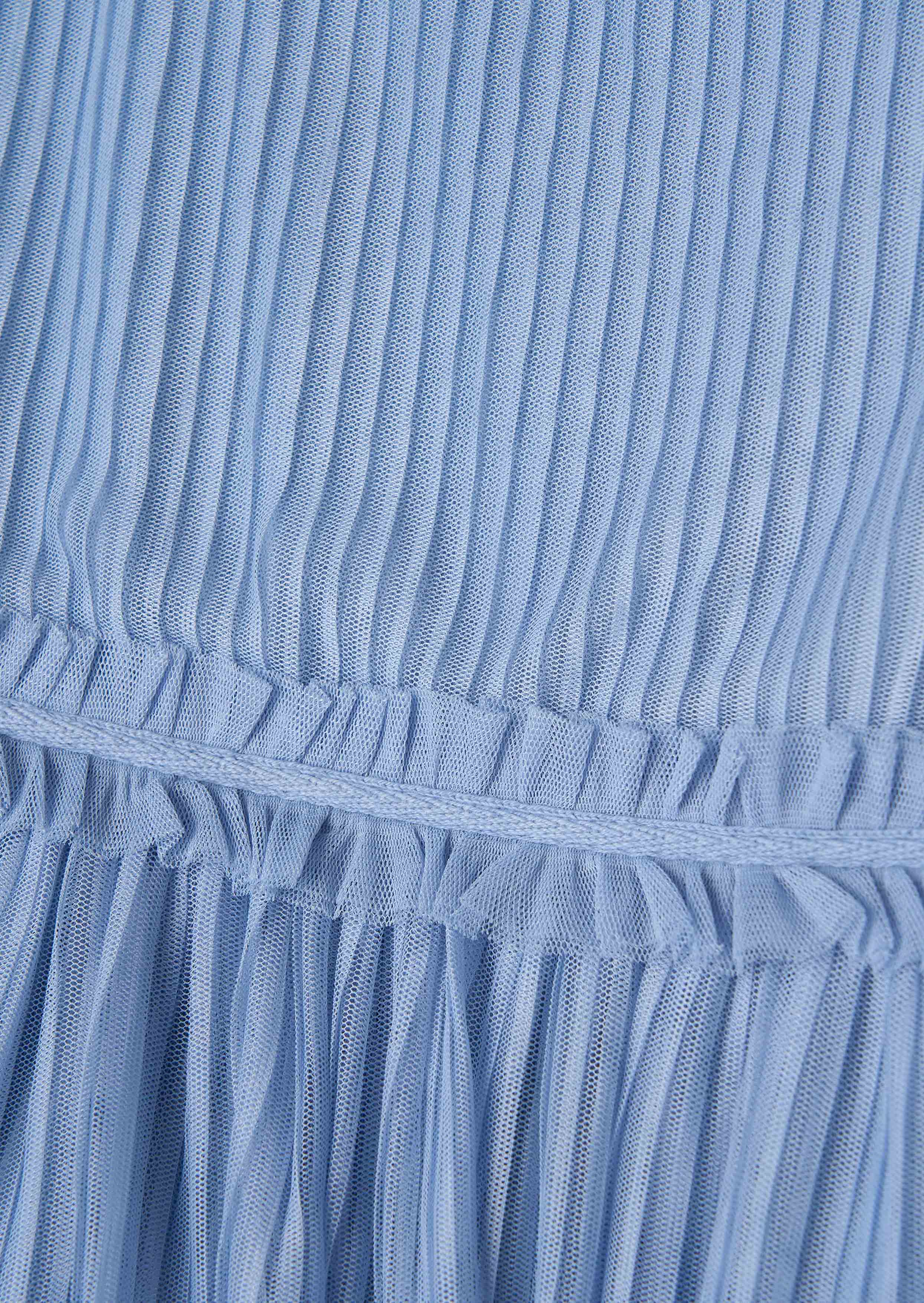 Maxi Blue Tulle Bow Dress