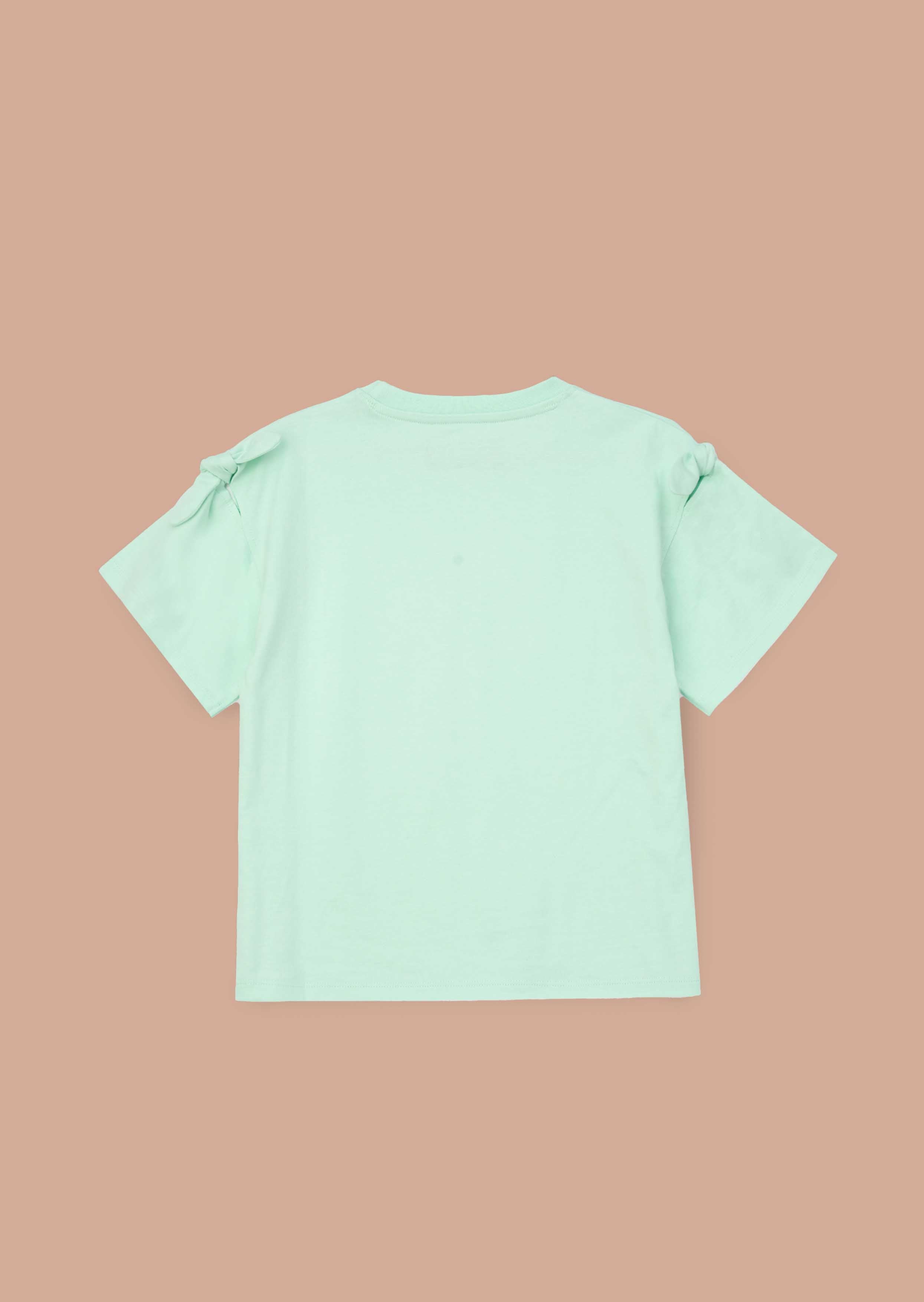 Online Girls Mint Tie Sleeve Top