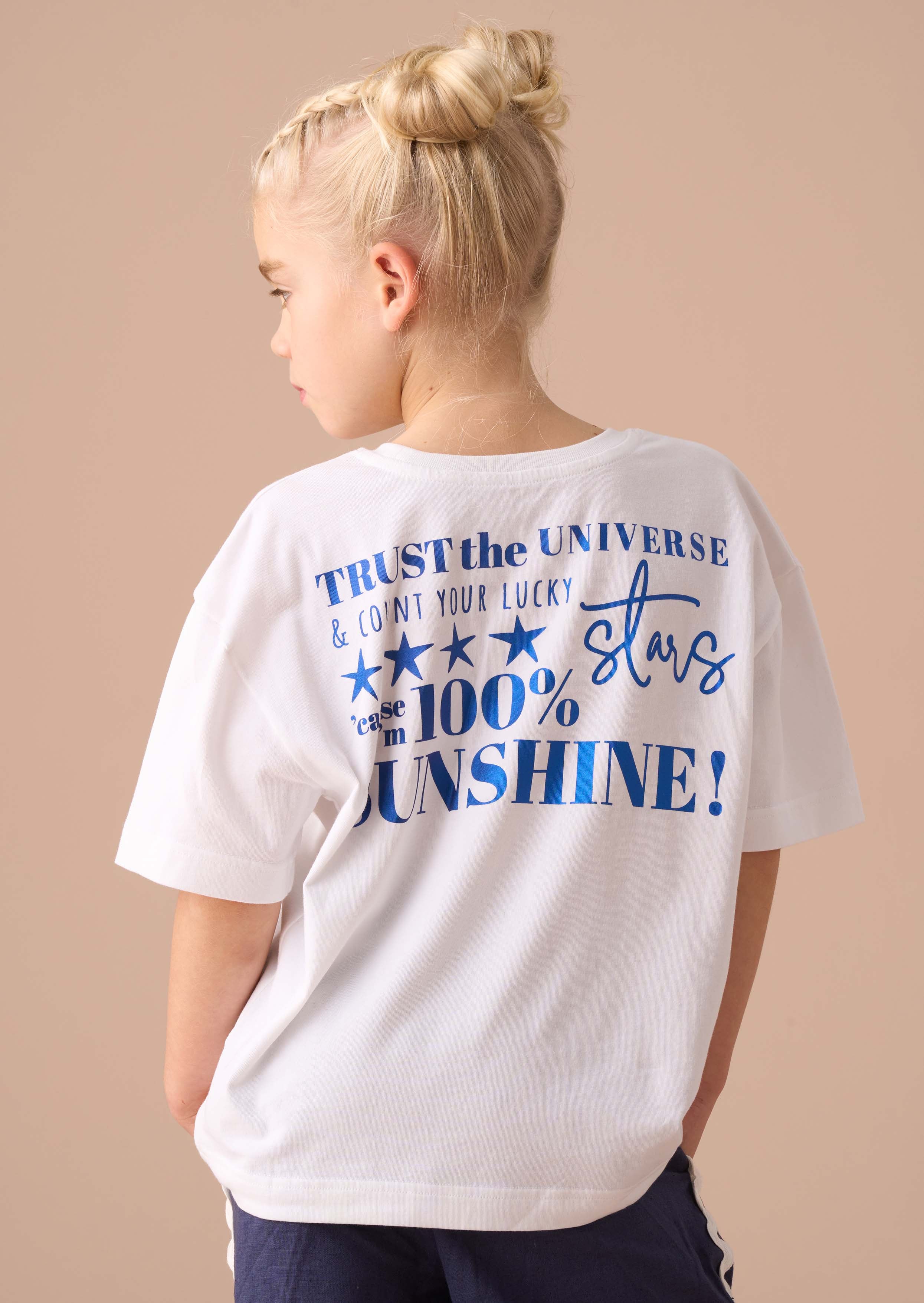 Cotton Girl White Back Print T Shirt