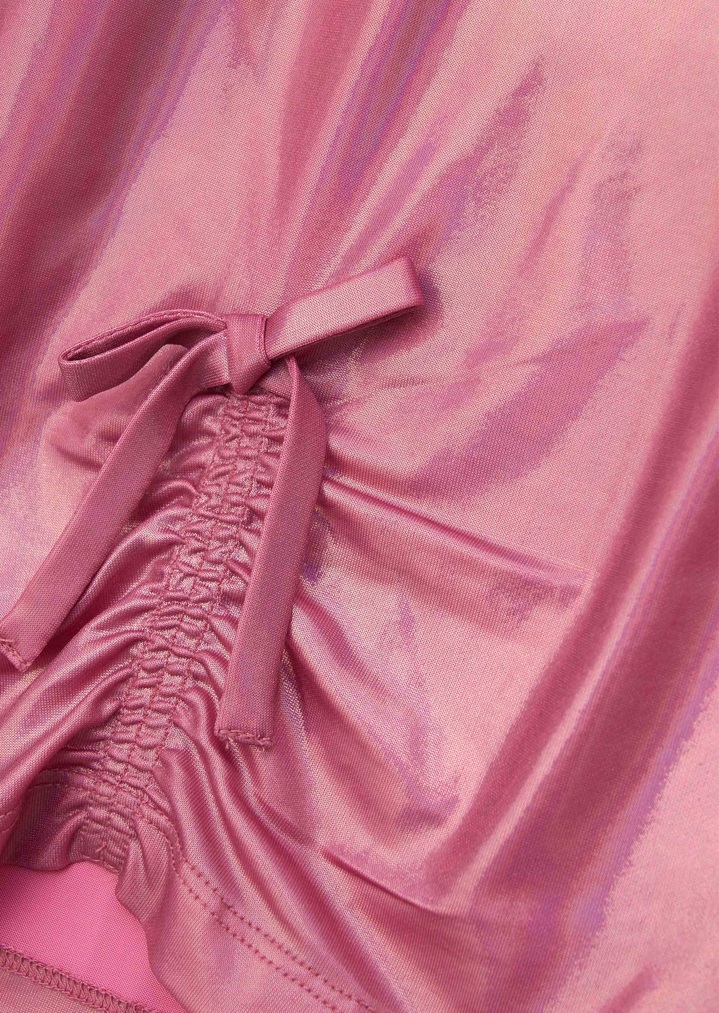 Solid Girls Pink Foil Jersey Top