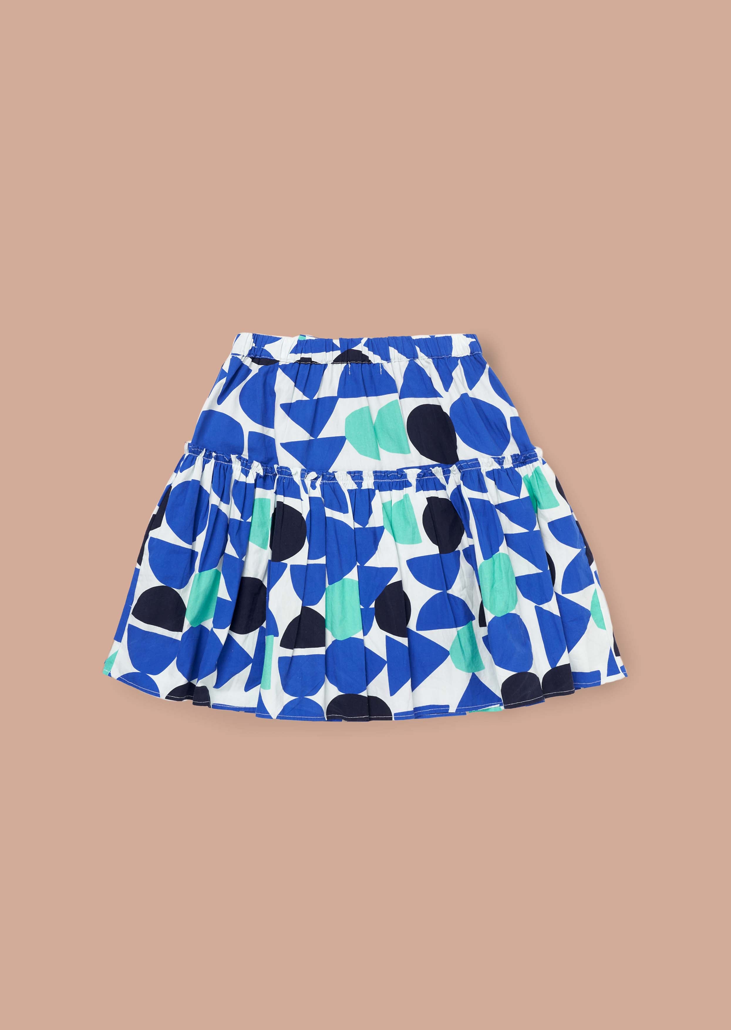Maxi Girls Blue Print Tiered Skirt