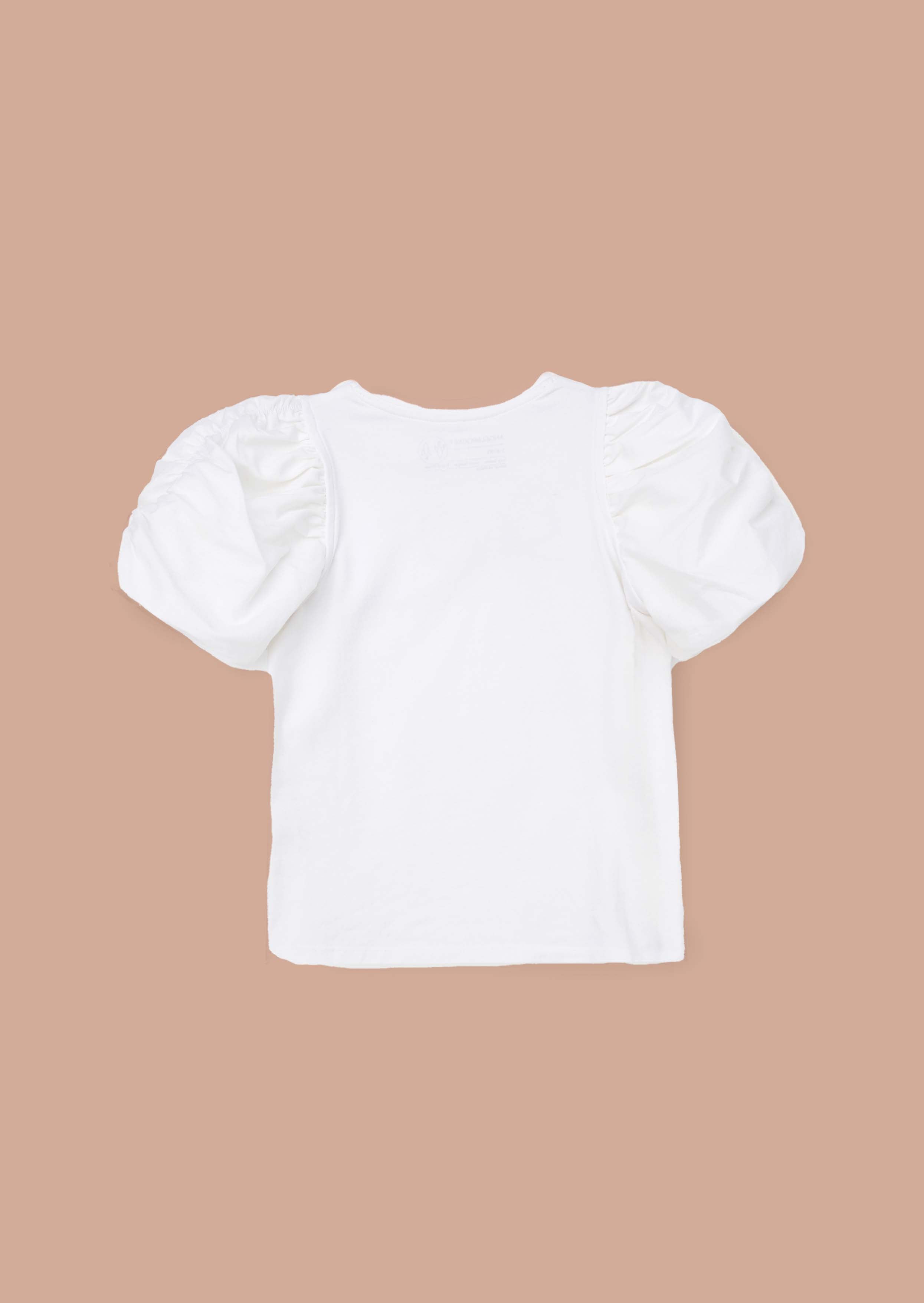 Outfit Girls White Puff Sleeve Top
